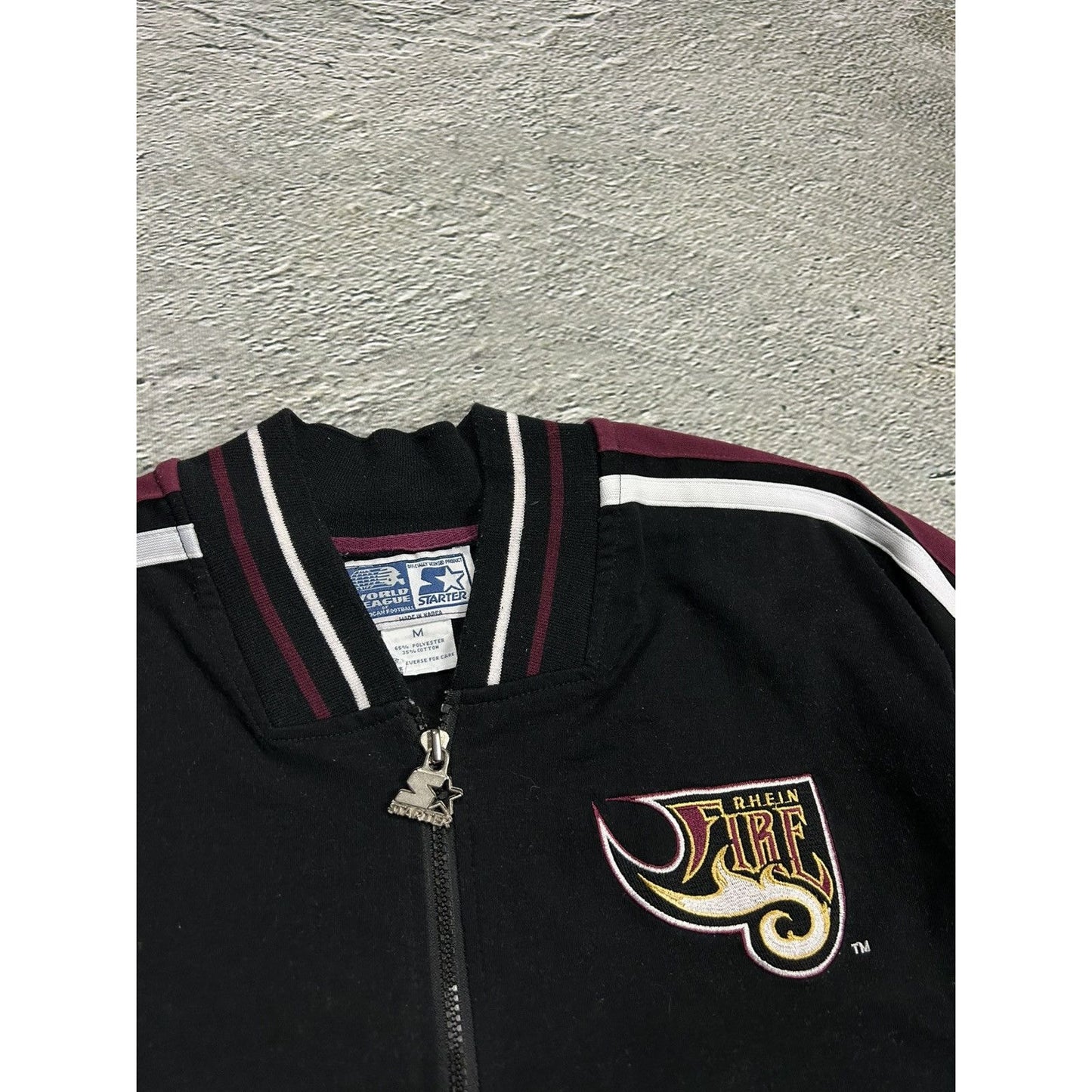 NFL Rhein Fire starter vintage Jersey halfzip World League