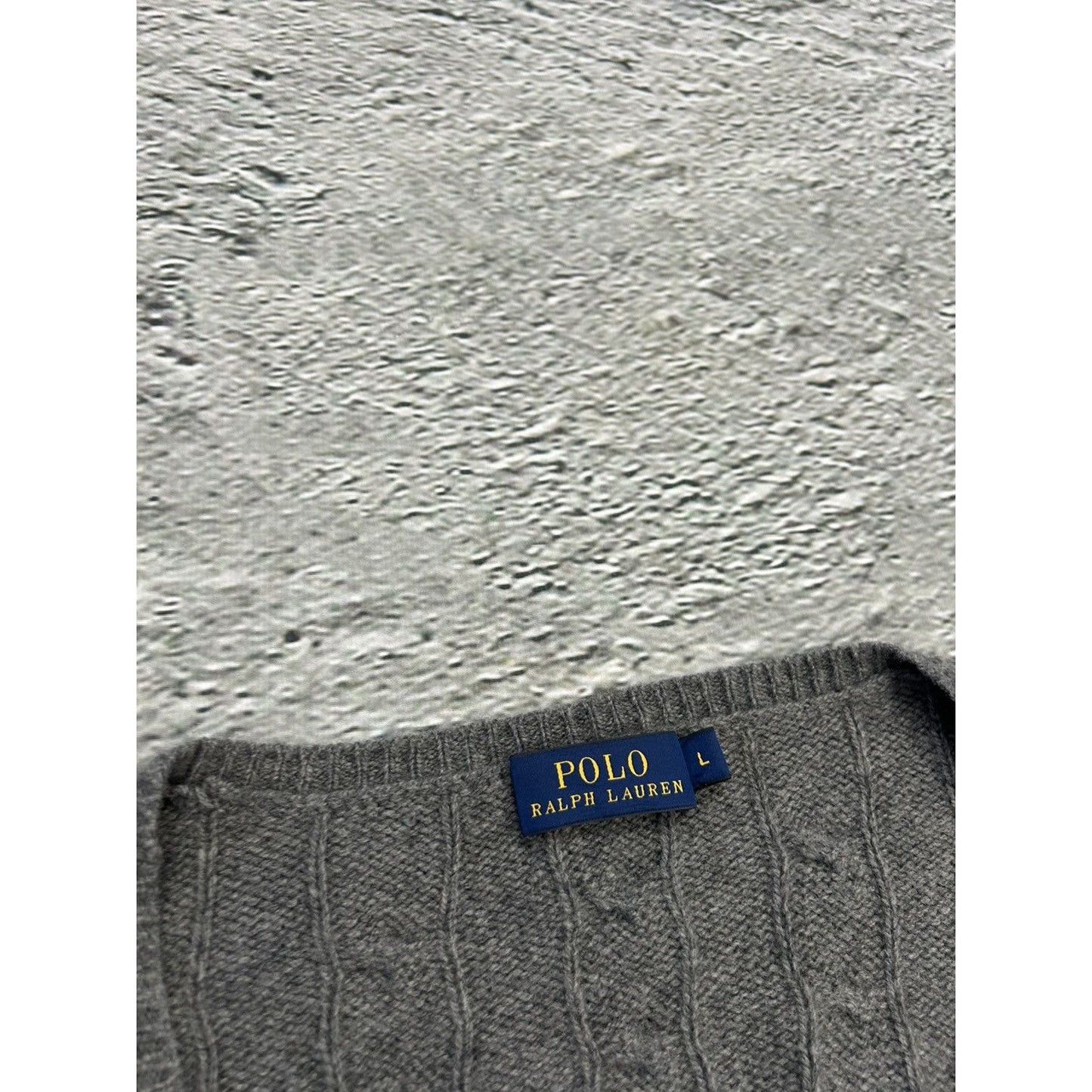 Polo Ralph Lauren grey wool cashmere sweater vintage knit