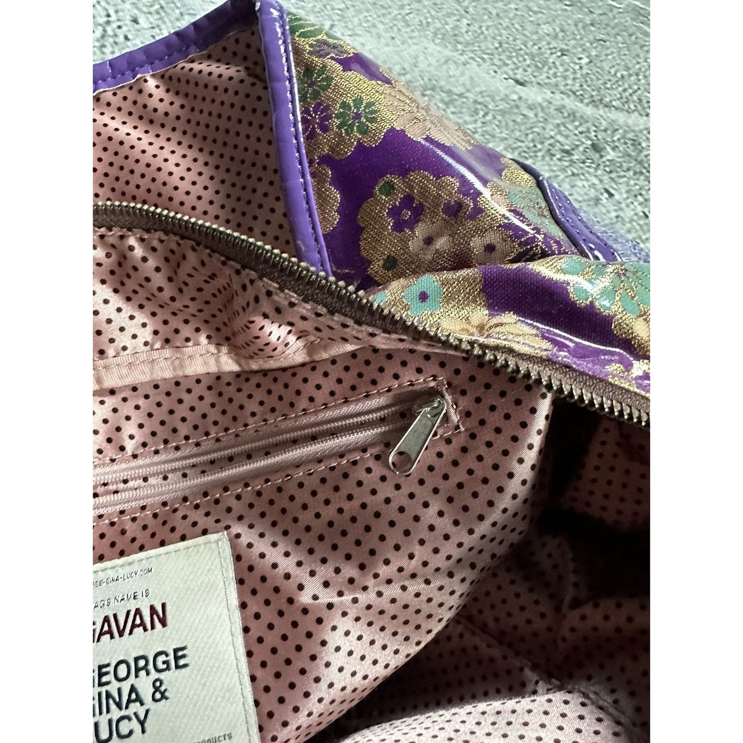 George Gina & Lucy bag Y2K vintage bagavan floral purple