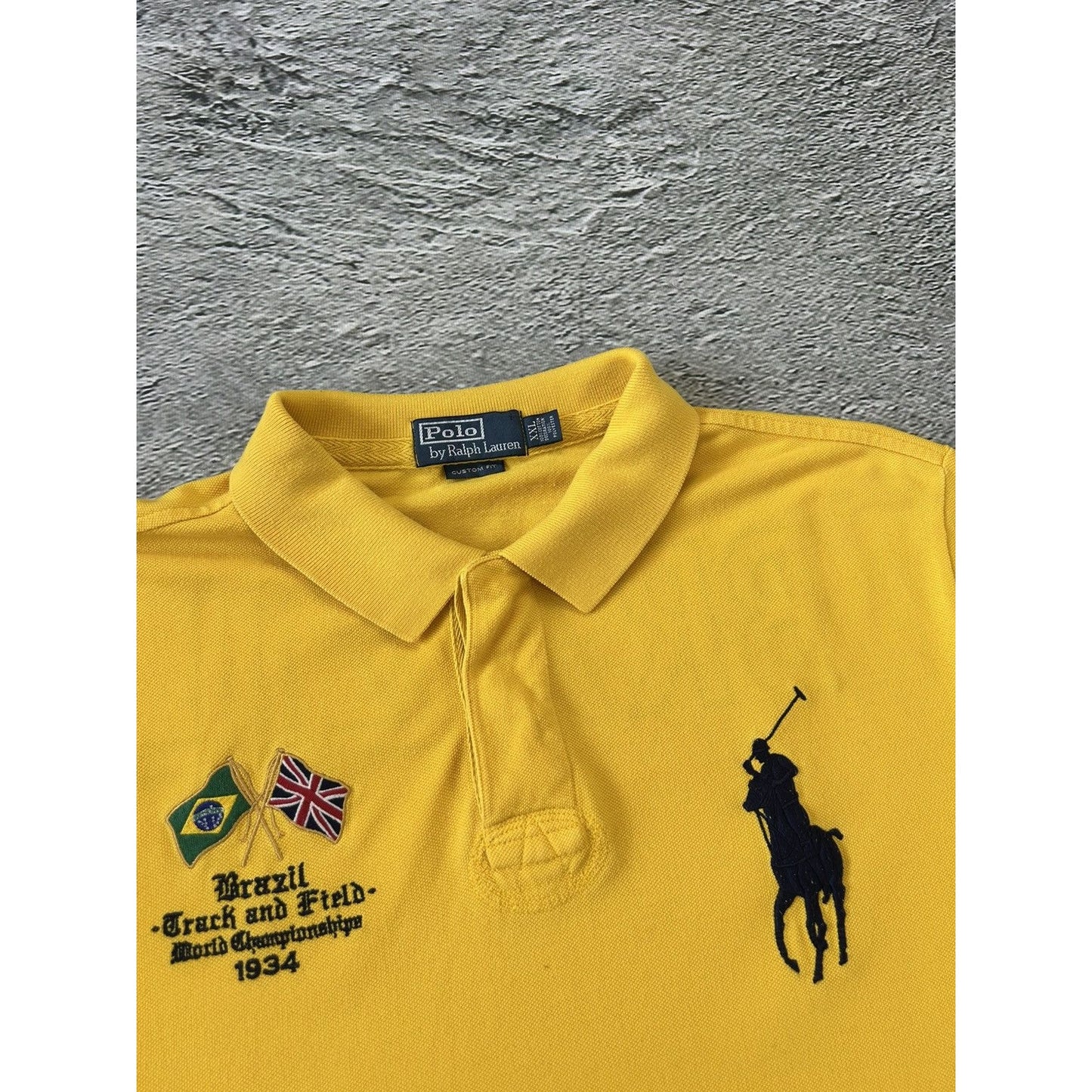 Chief Keef Polo Ralph Lauren vintage Brazil big pony yellow