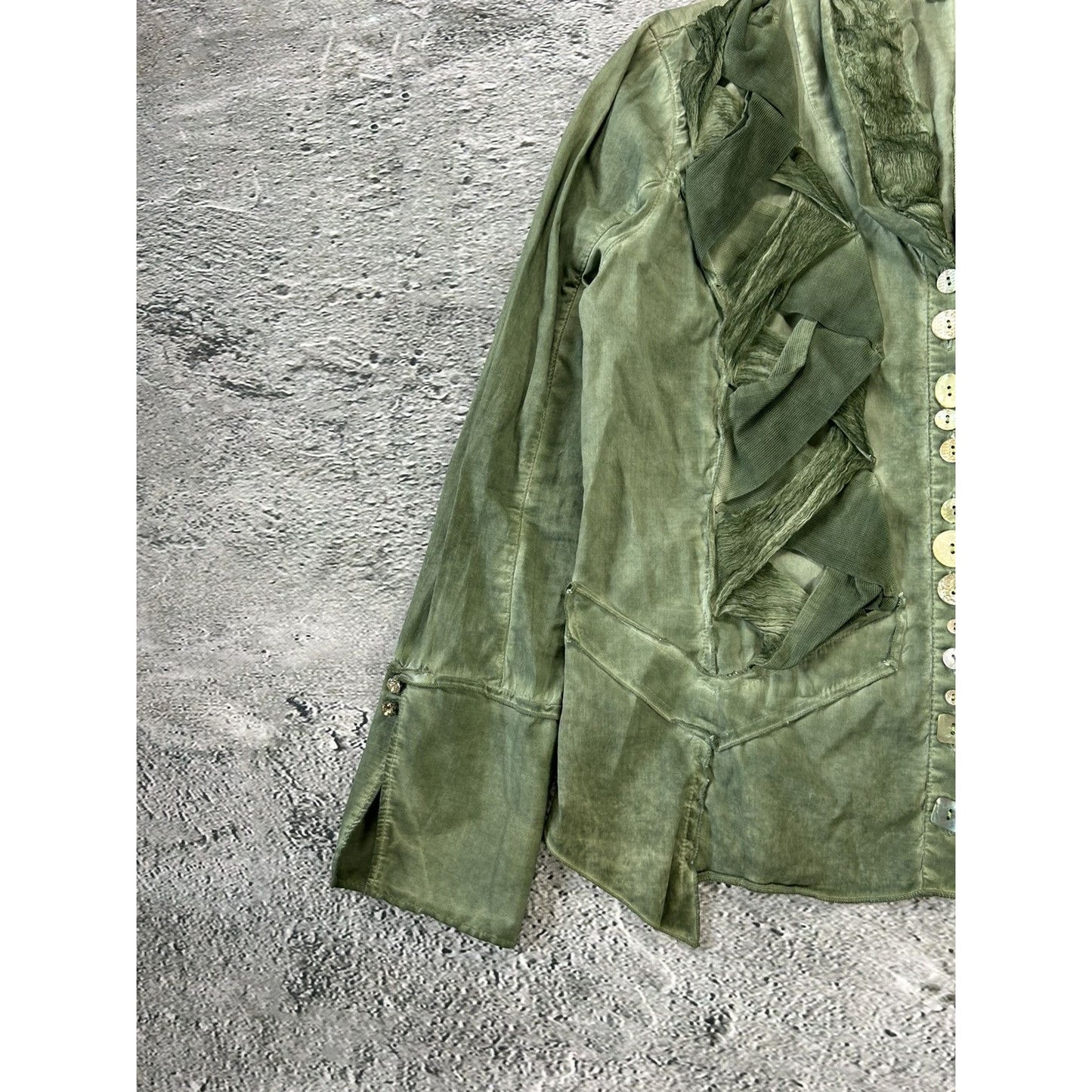 Elisa Cavaletti vintage Blouse shirt avant garde green