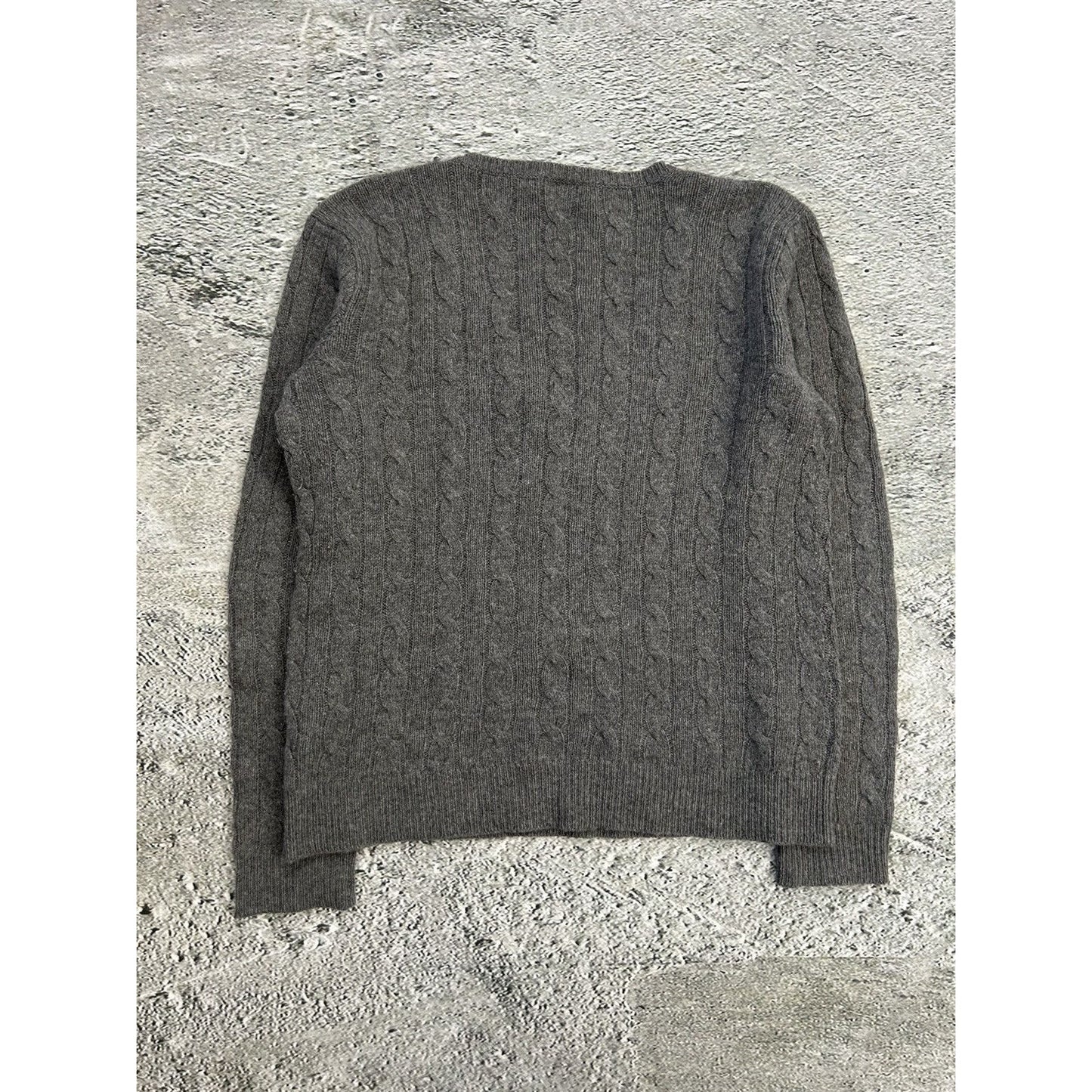 Polo Ralph Lauren grey wool cashmere sweater vintage knit