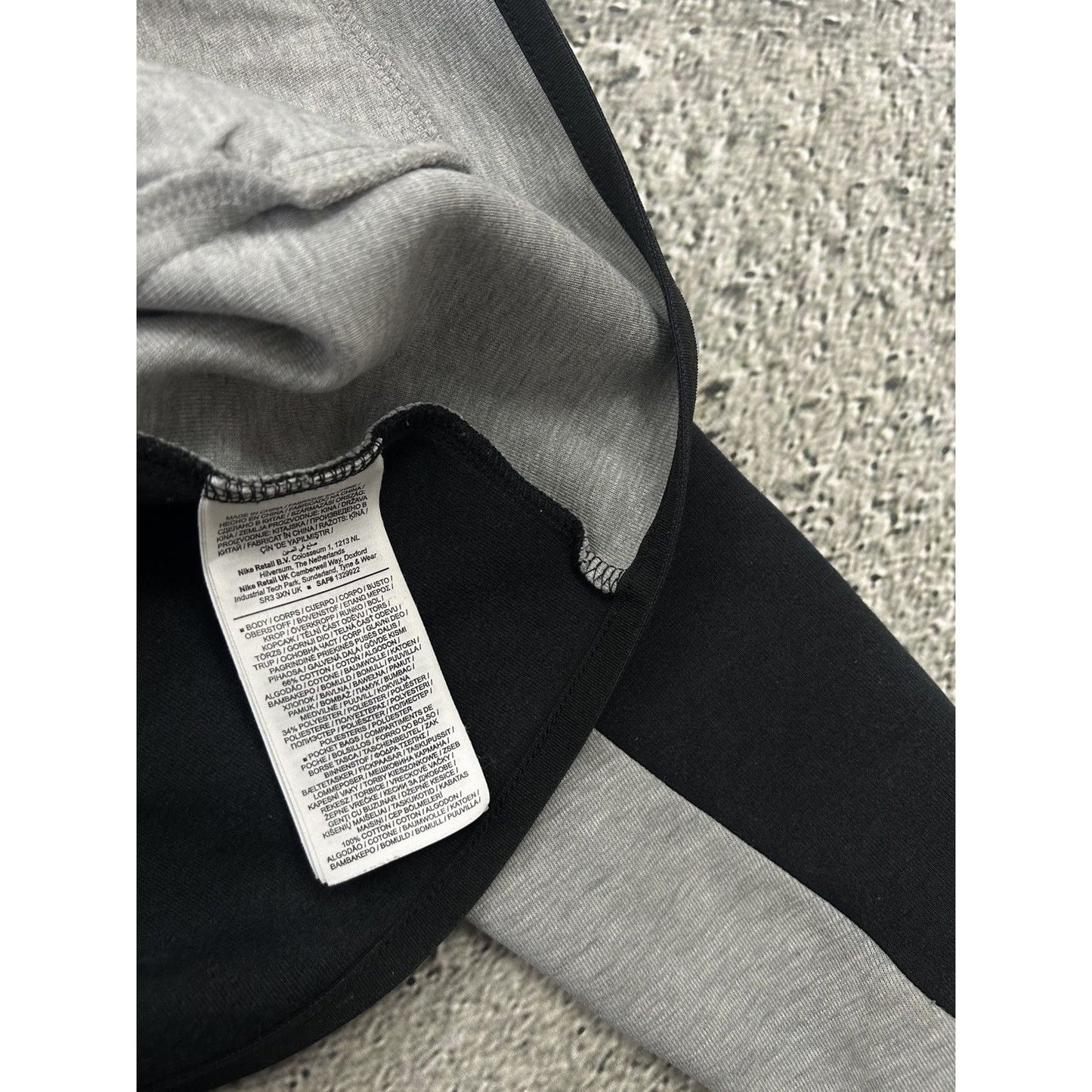 Nike tech fleece zip hoodie black grey