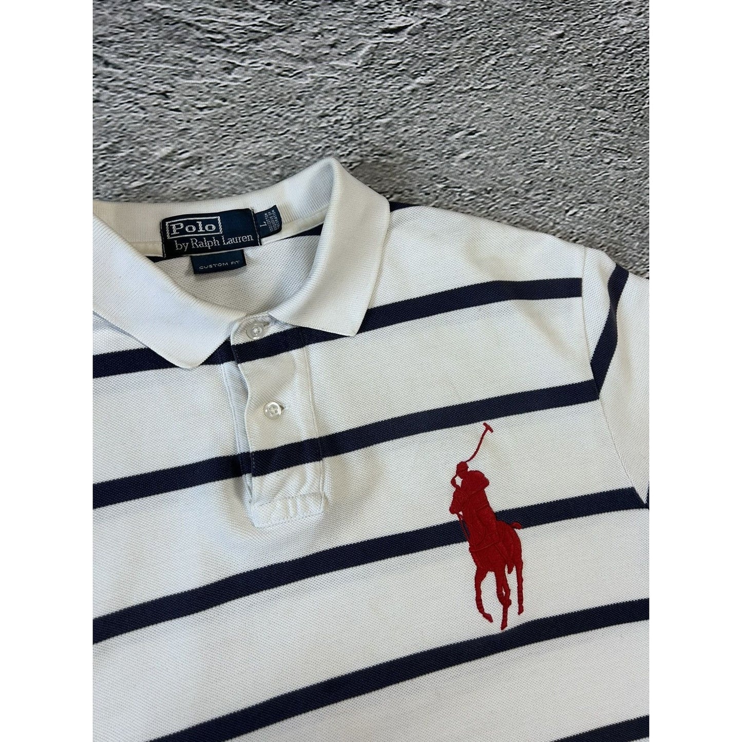 Chief Keef Polo Ralph Lauren vintage big pony white navy