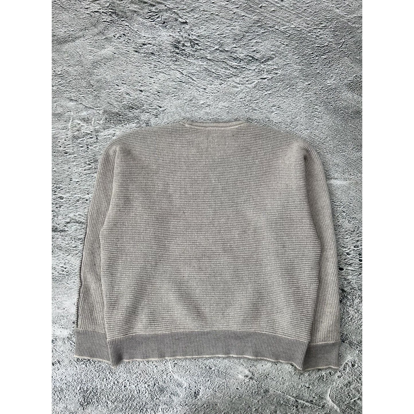 Carlo Colucci sweater Coogi style vintage beige knit