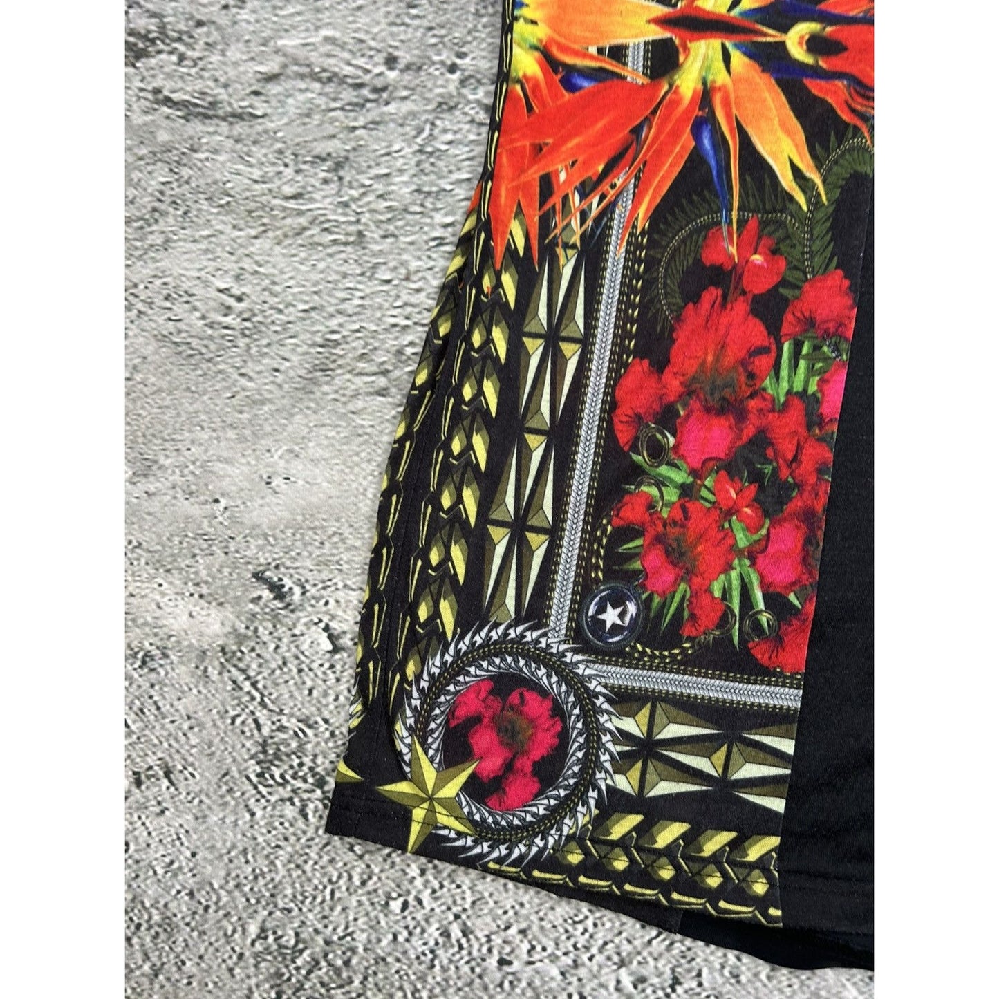 Givenchy Madonna and Iris SS13 t-shirt black tee fullprint
