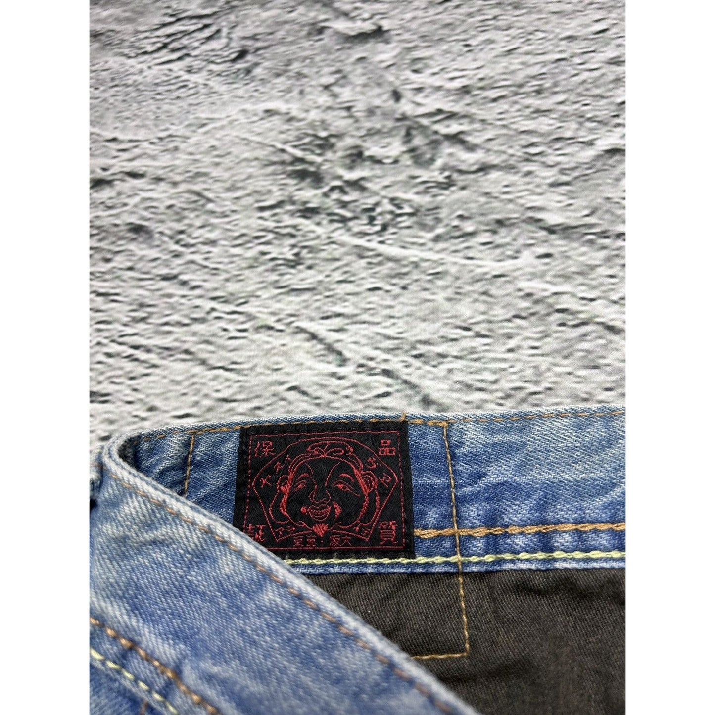 Evisu EU ED jeans vintage denim pants cargo baby blue Y2K