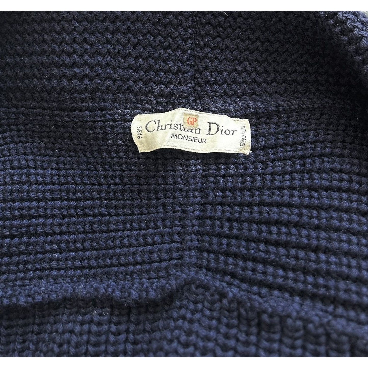 Christian Dior Monsieur Cardigan vintage 70s sweater navy