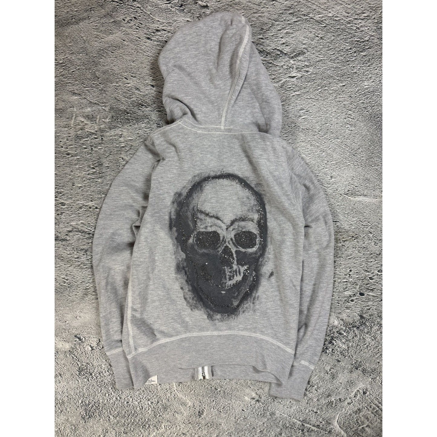 True Religion zip hoodie big logo vintage skulls Y2K