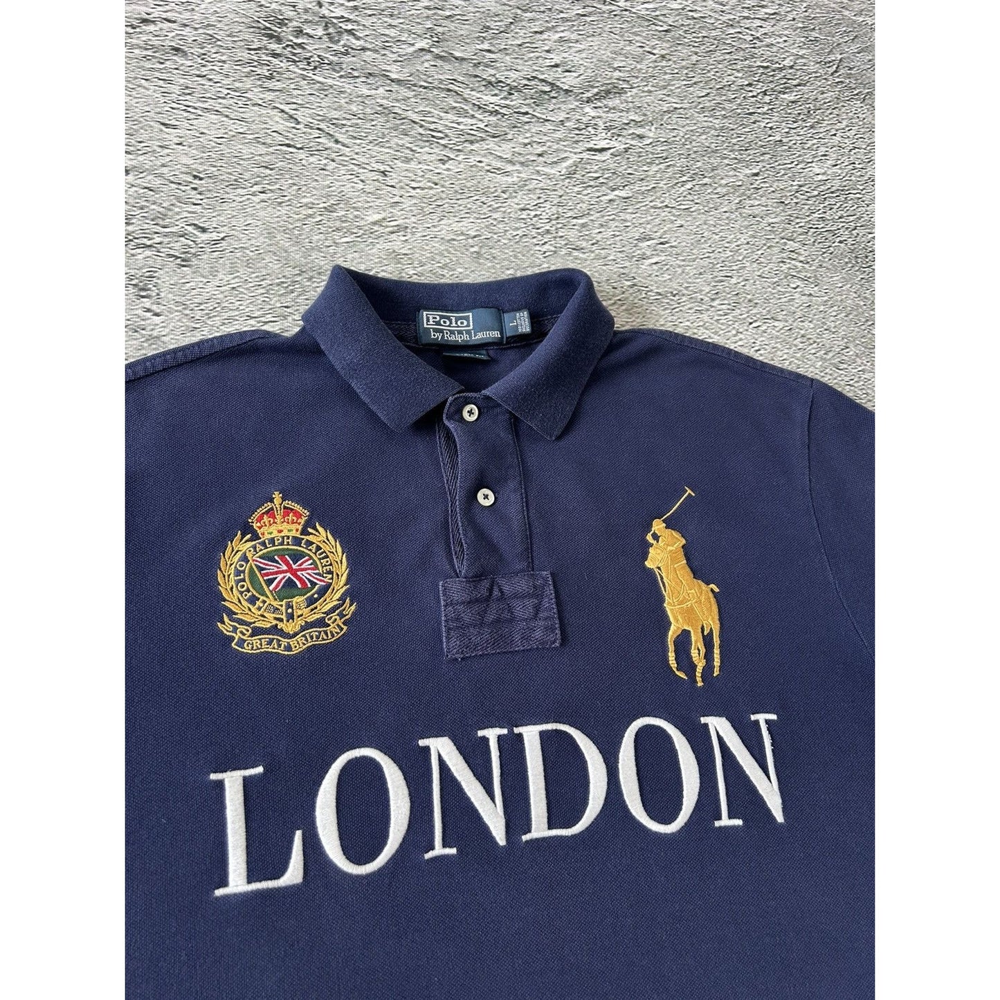 Chief Keef Polo Ralph Lauren London navy blue big pony