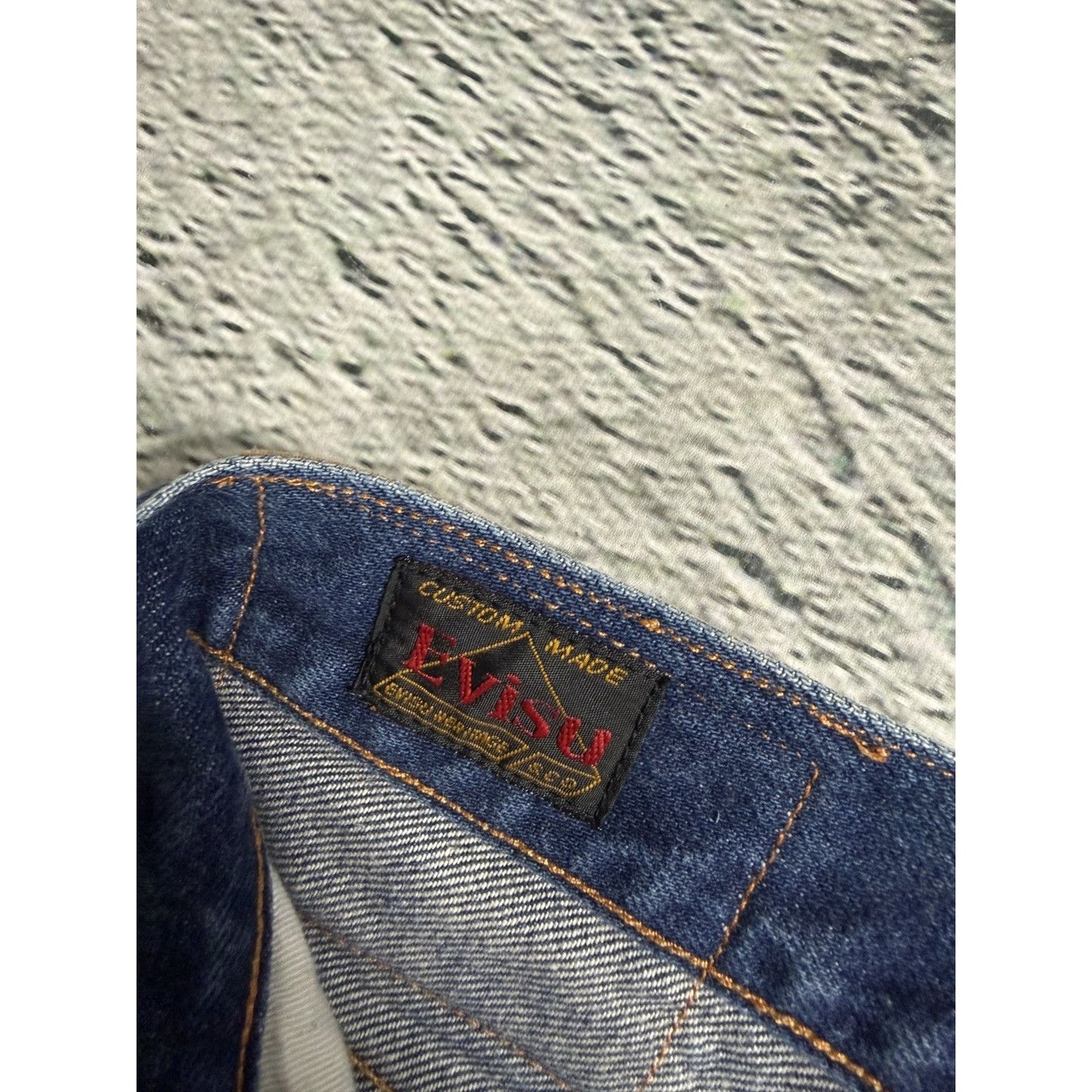 Evisu jeans vintage fisherman seagull logo selvedge denim
