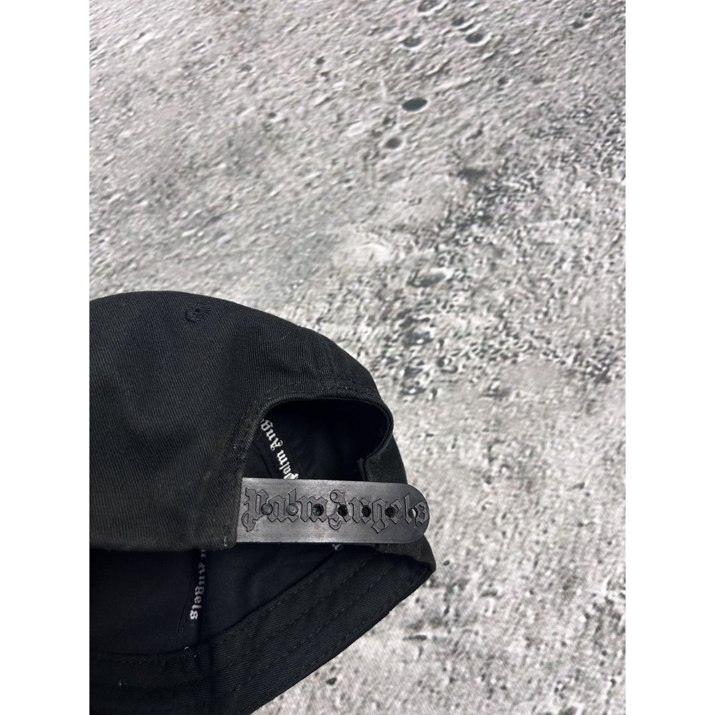 Palm Angels cap black big logo embroidery