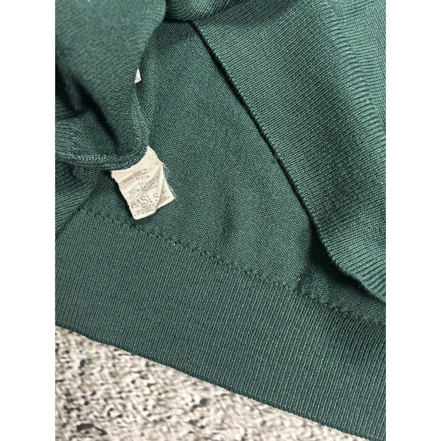 Lacoste sweater wool vintage green small logo