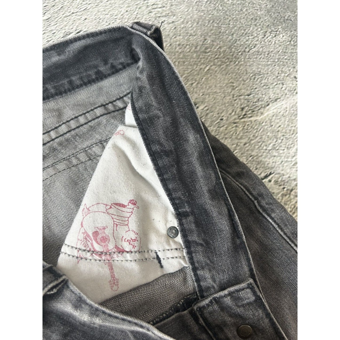 True Religion vintage grey jeans denim pants Y2K Ricky