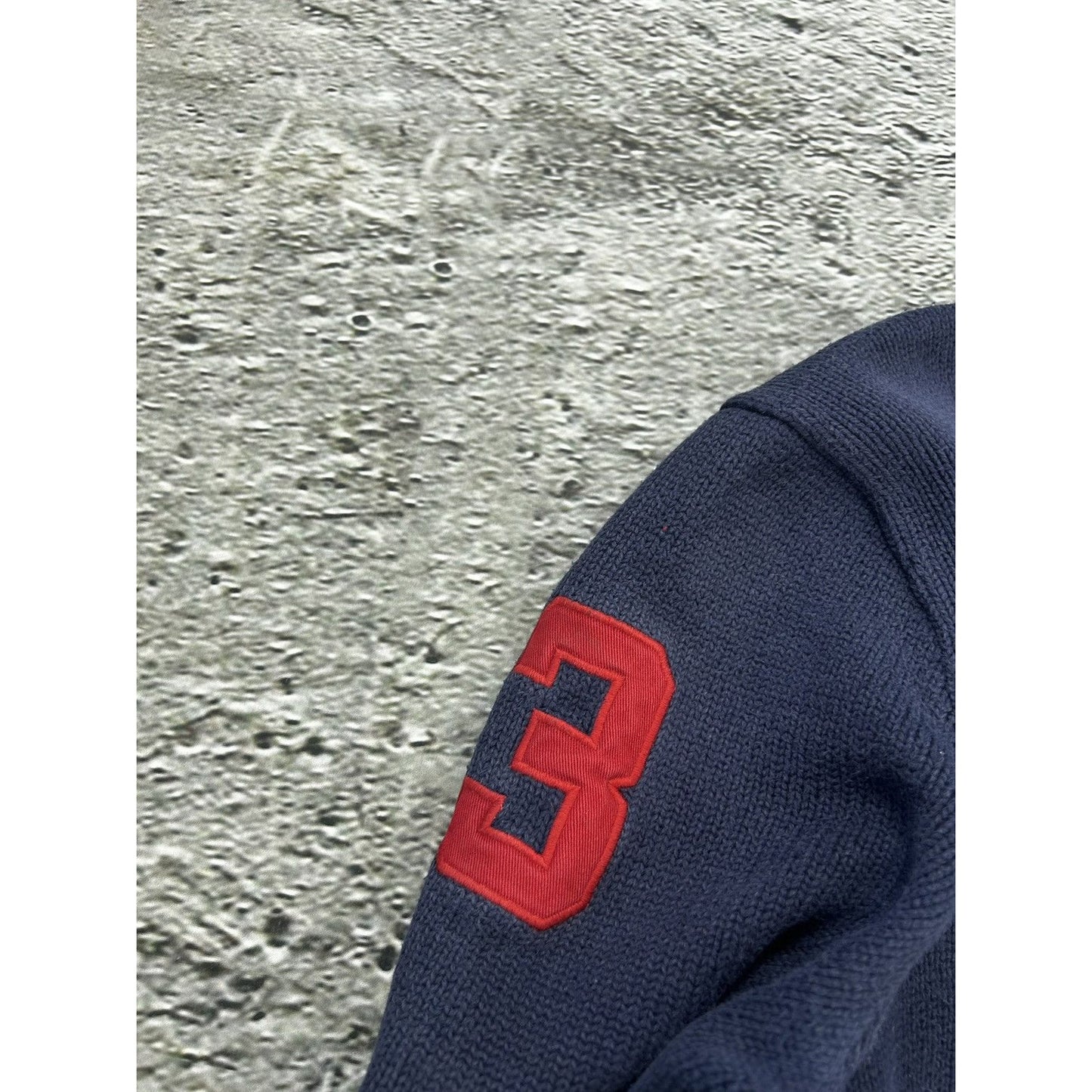 New York Polo Ralph Lauren zip sweater navy knit cardigan