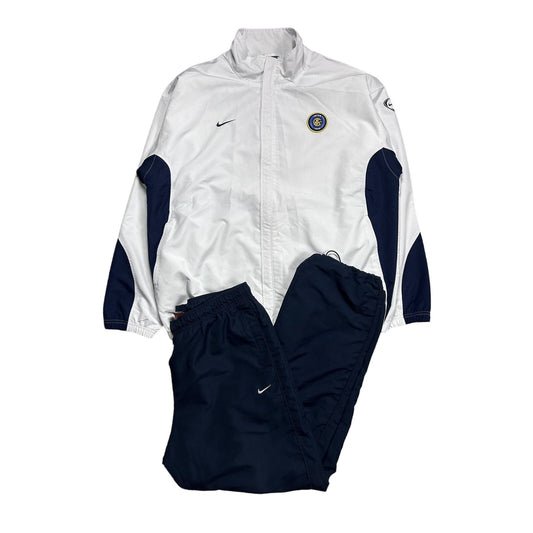 Inter Milan Nike track suit white navy nylon pants jacket