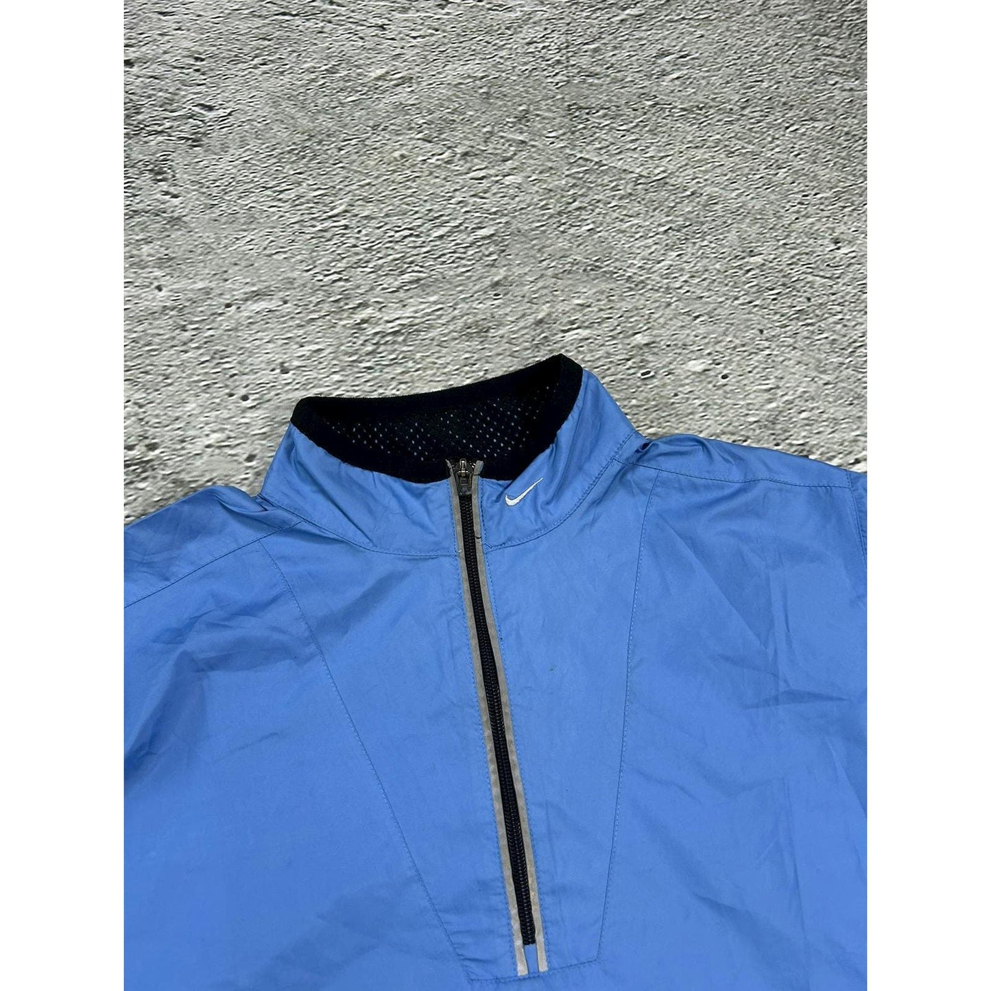 Nike track jacket nylon baby blue vintage Y2K halfzip