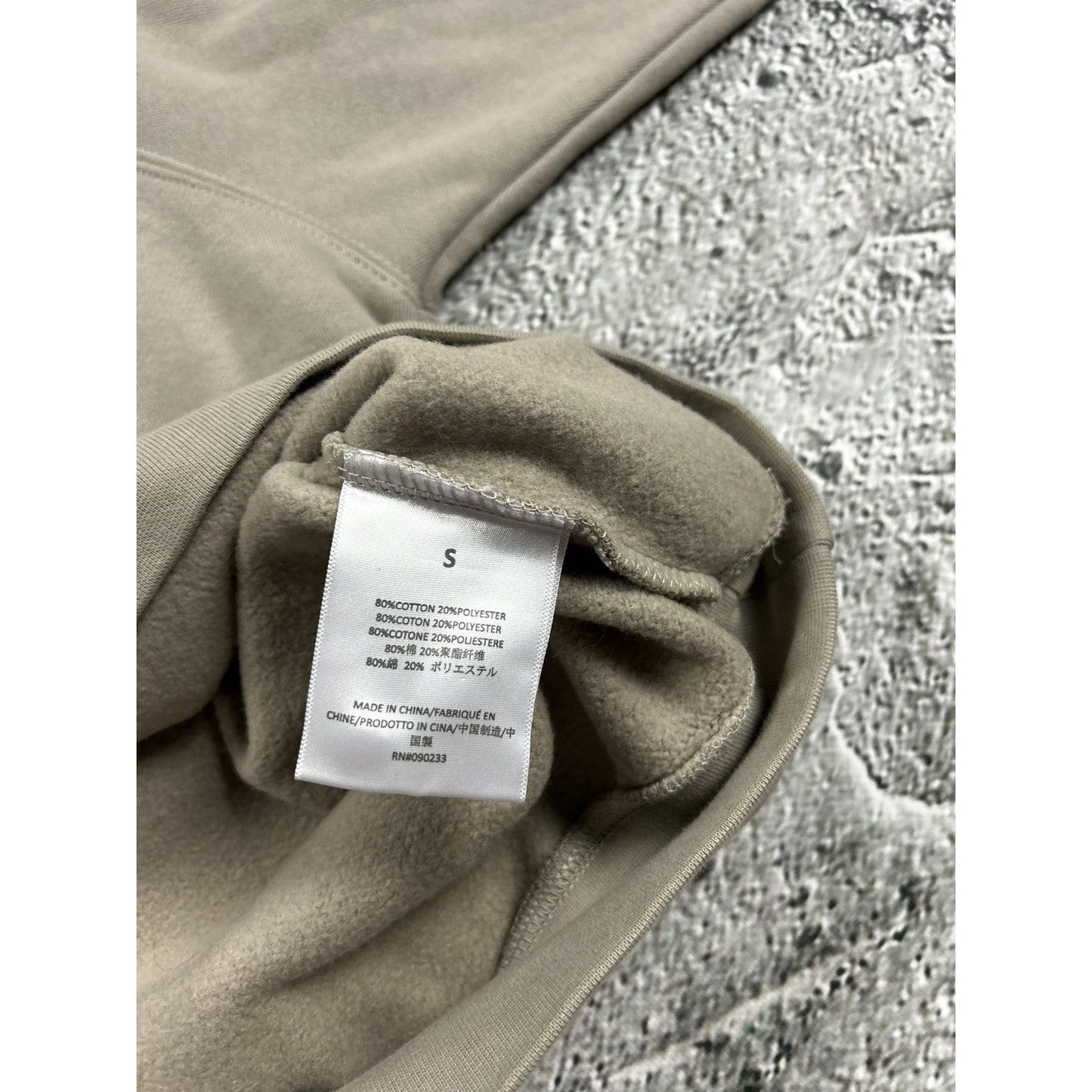 Fear of God Essentials FOG beige sweatshirt