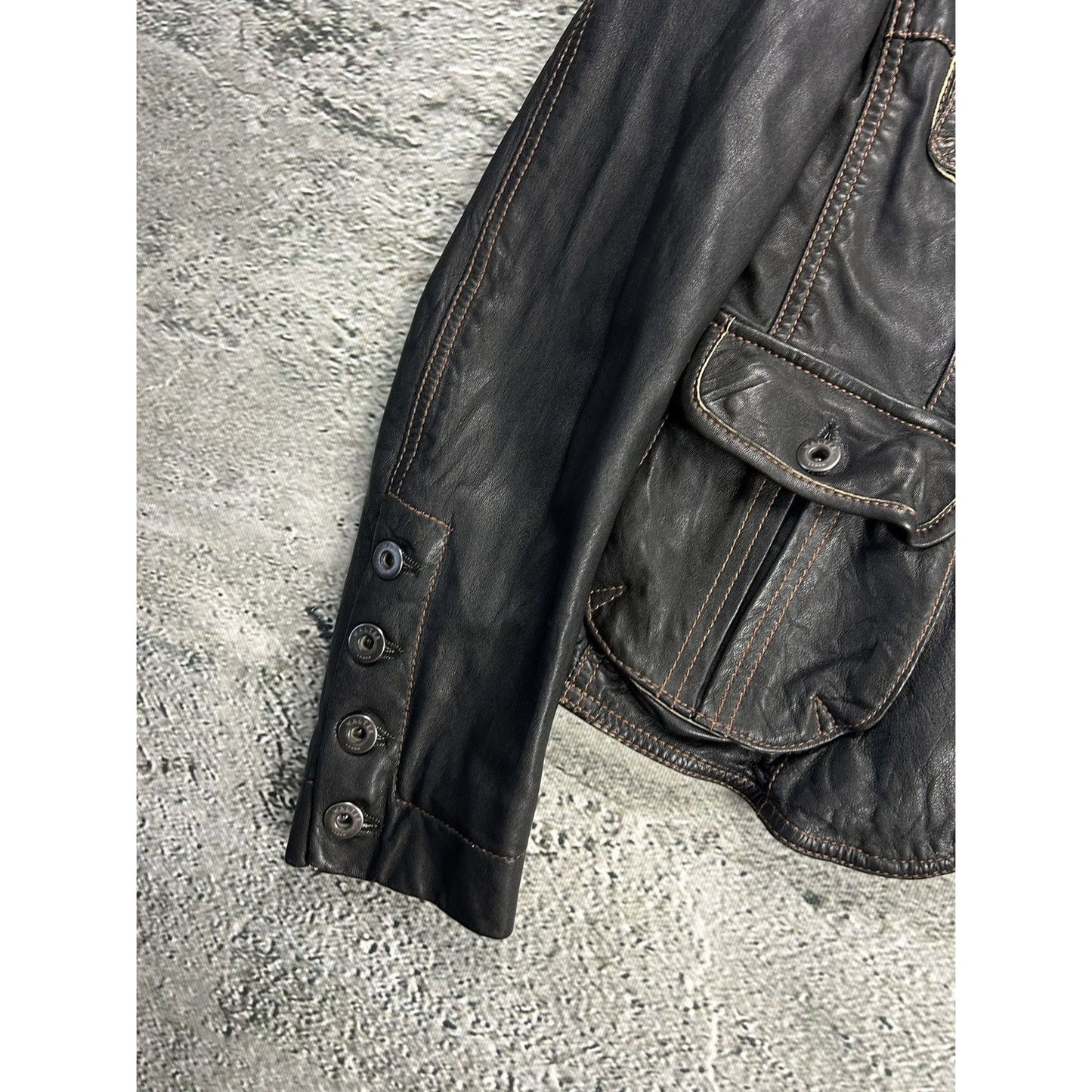 Vintage Leather Jacket Avant Garde Walter Leder Y2K