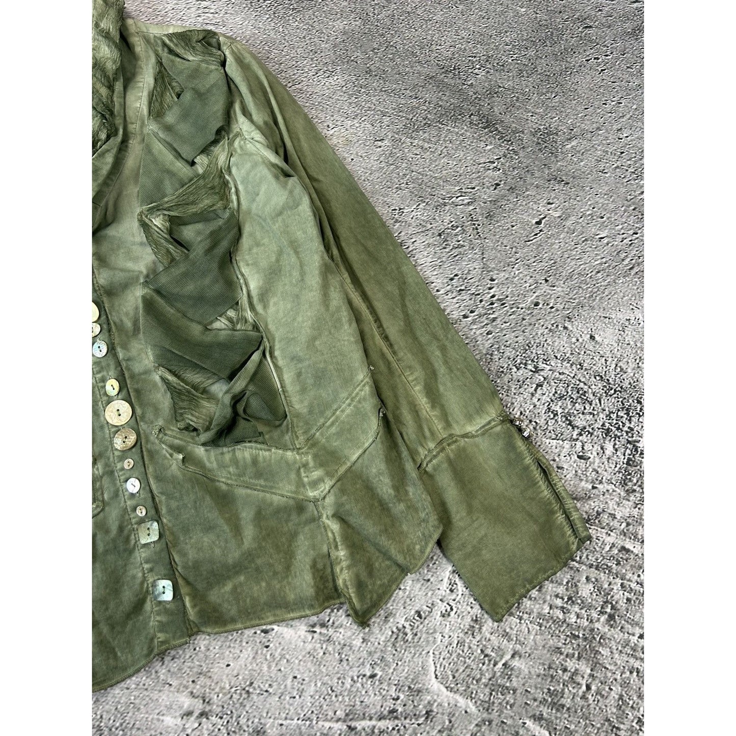 Elisa Cavaletti vintage Blouse shirt avant garde green