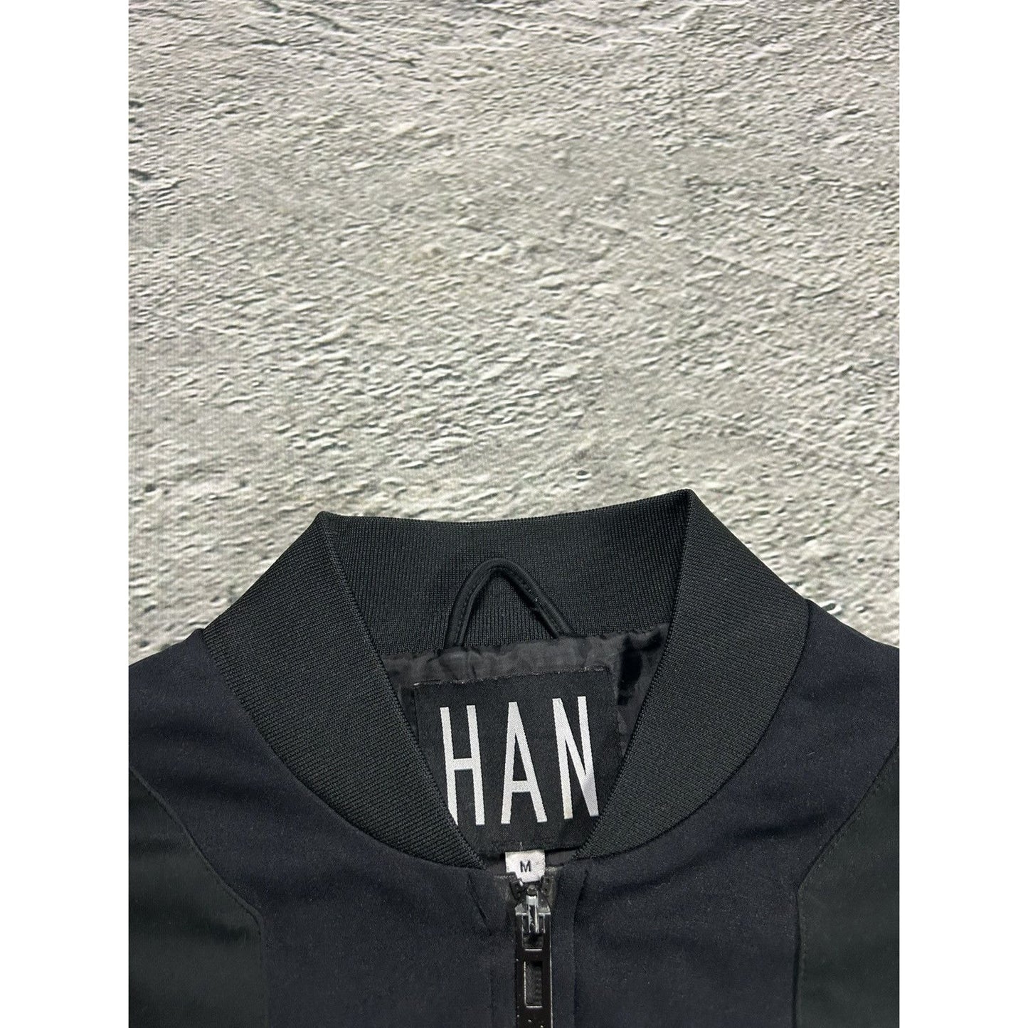 Han Kjobenhavn nylon bomber jacket black
