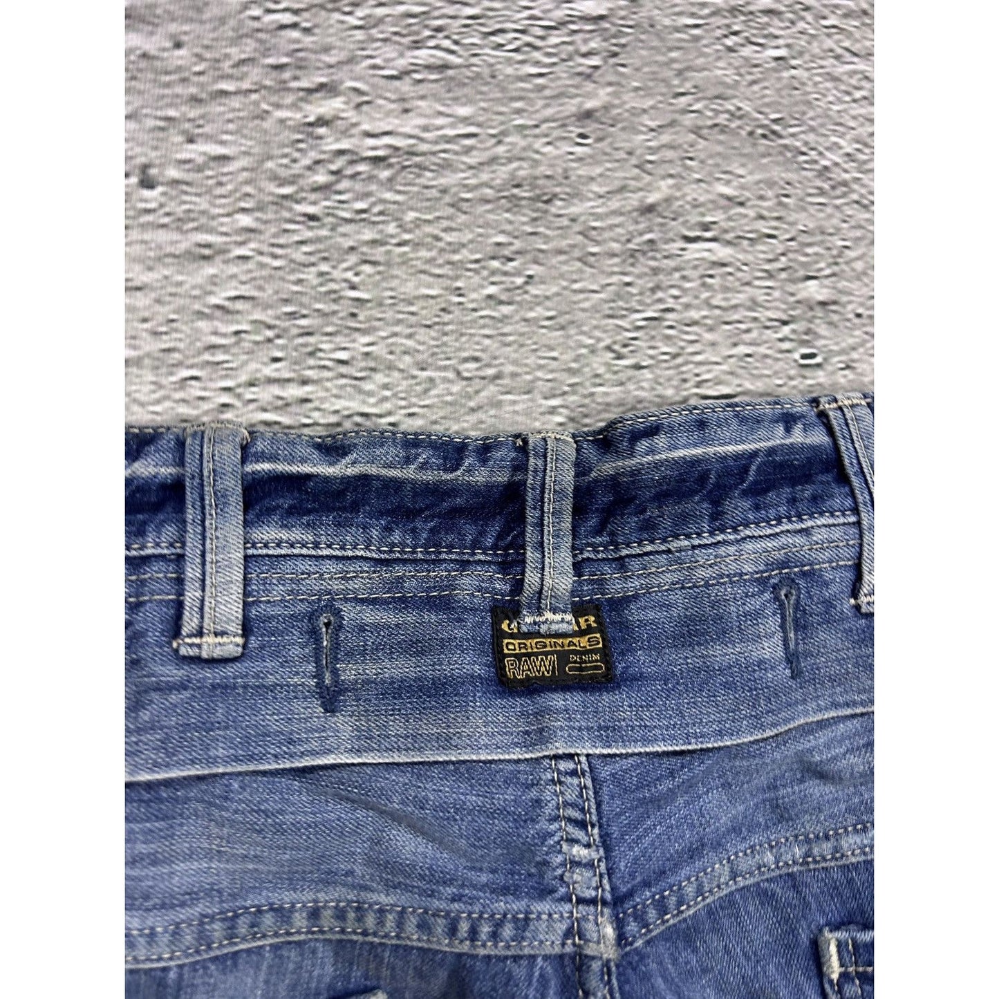 G Star Raw navy baggy jeans vintage bootcut flared reworked