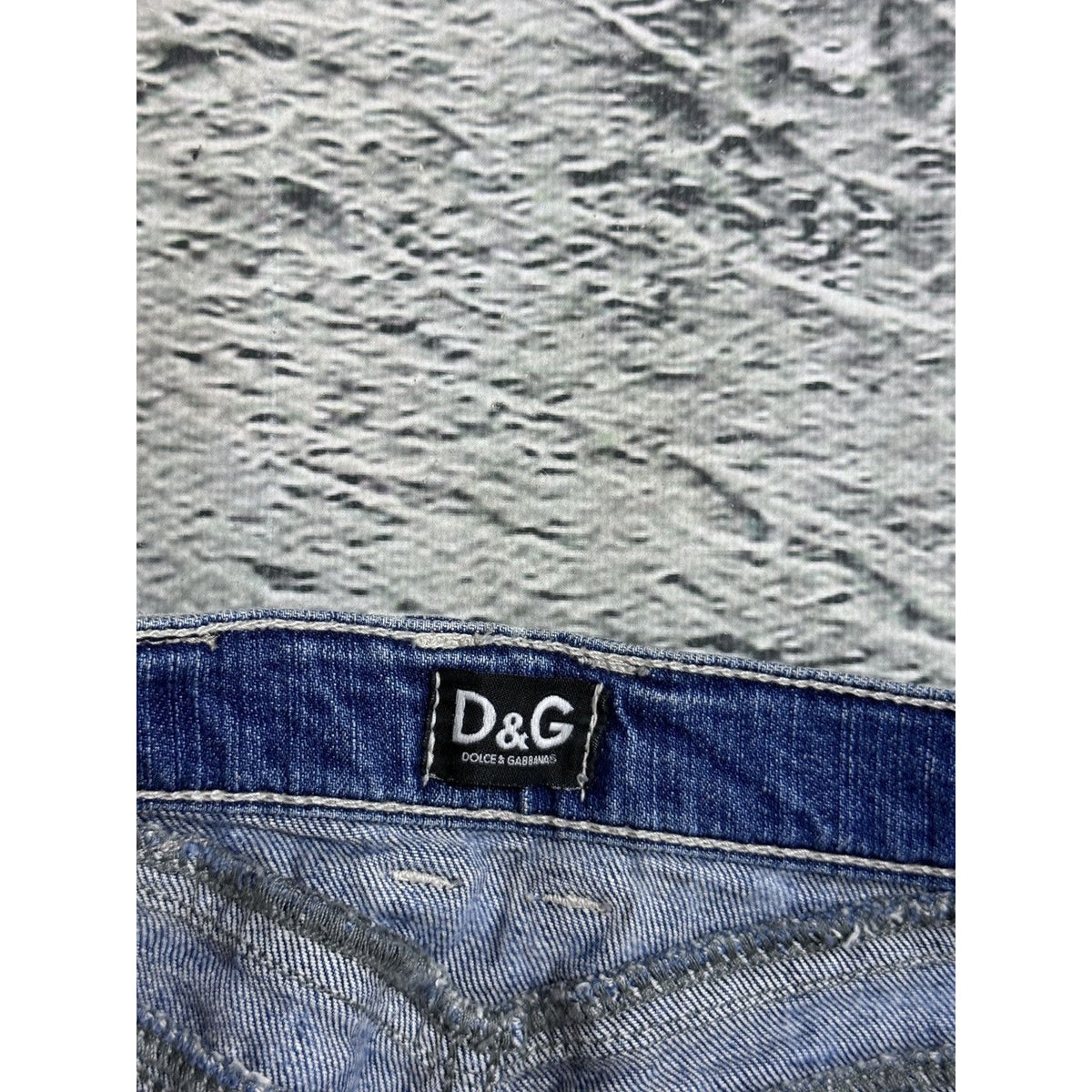 Dolce & Gabbana flared jeans painted DG Y2K