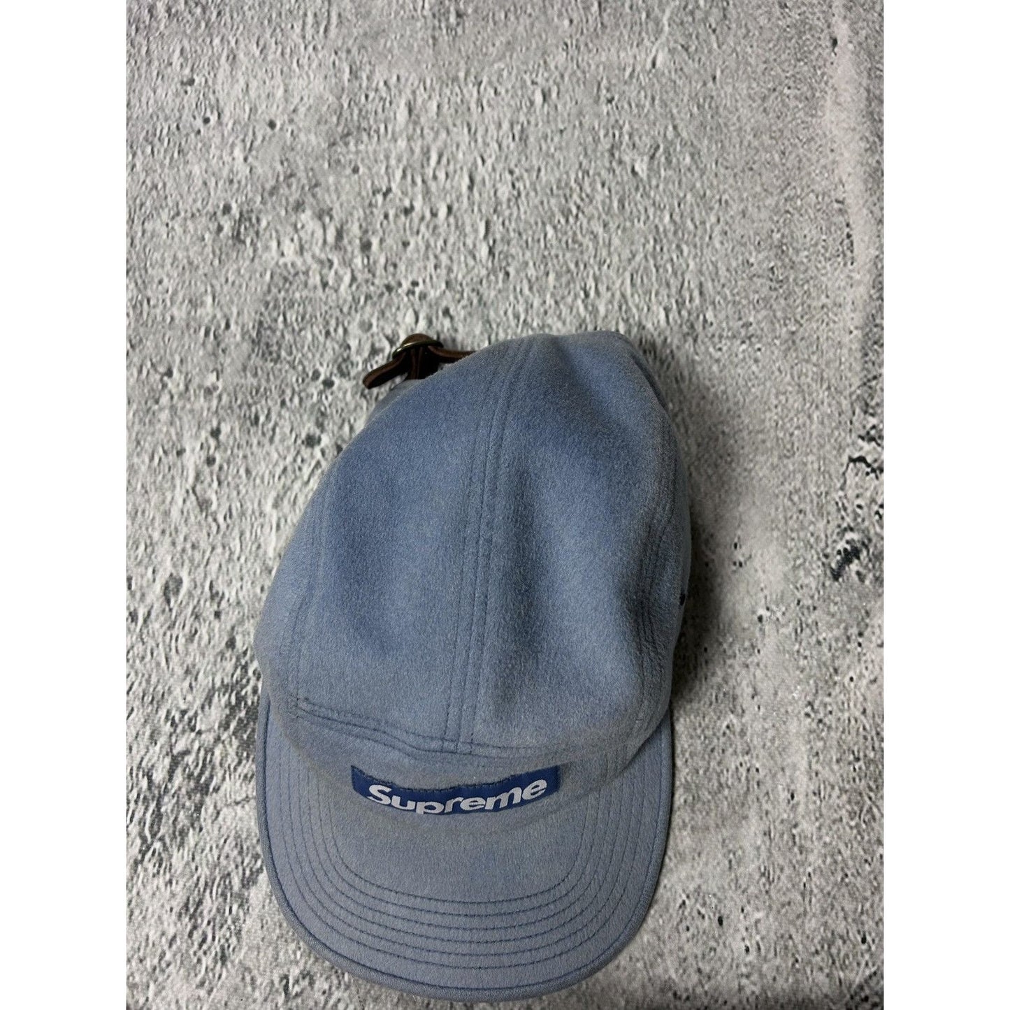 Supreme cap 5 panel baby blue Loro Piana wool