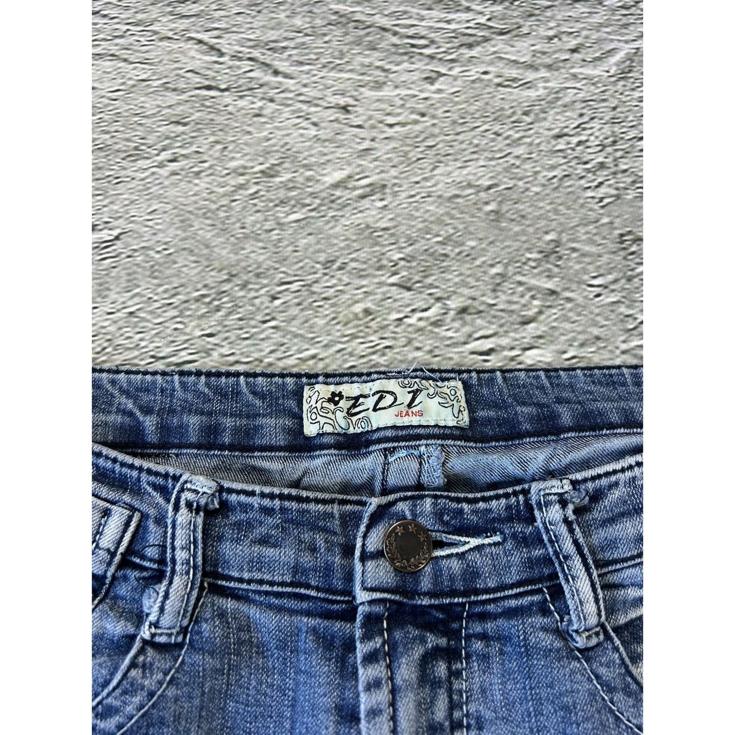 Y2K jeans Metallica denim pants blue Edi Jeans capri