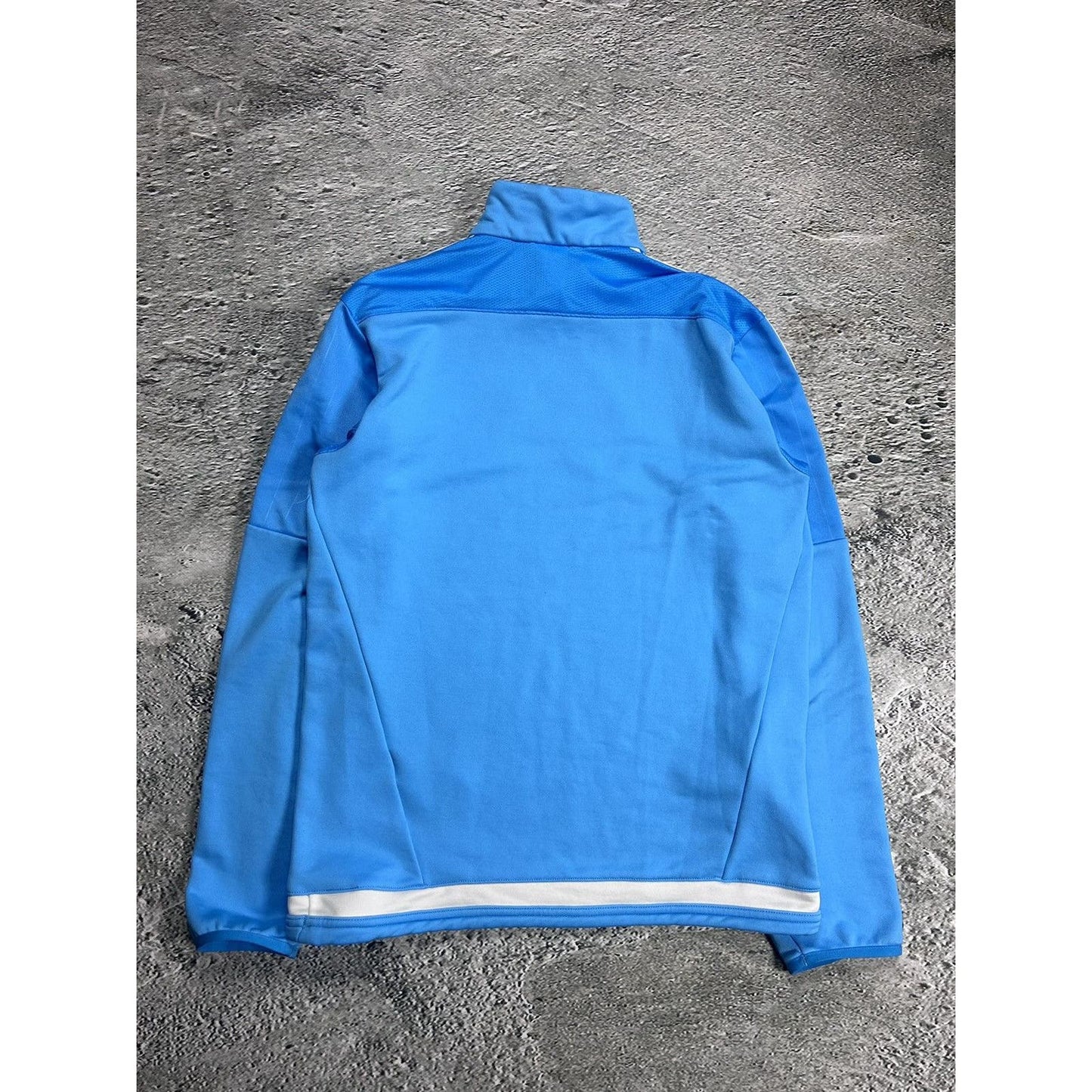 Olympique Marseille Adidas sweatshirt asymmetrical zip blue
