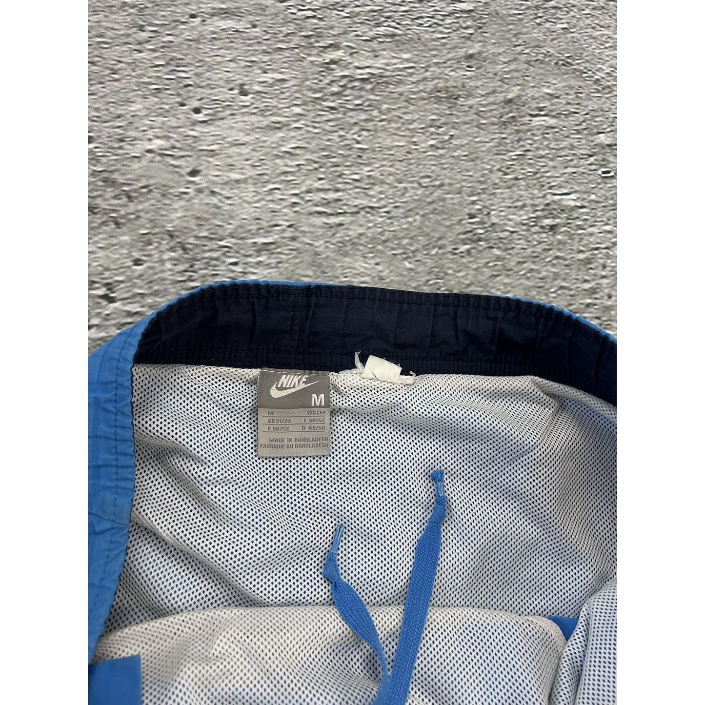 Nike vintage blue shorts track pant small swoosh Y2K