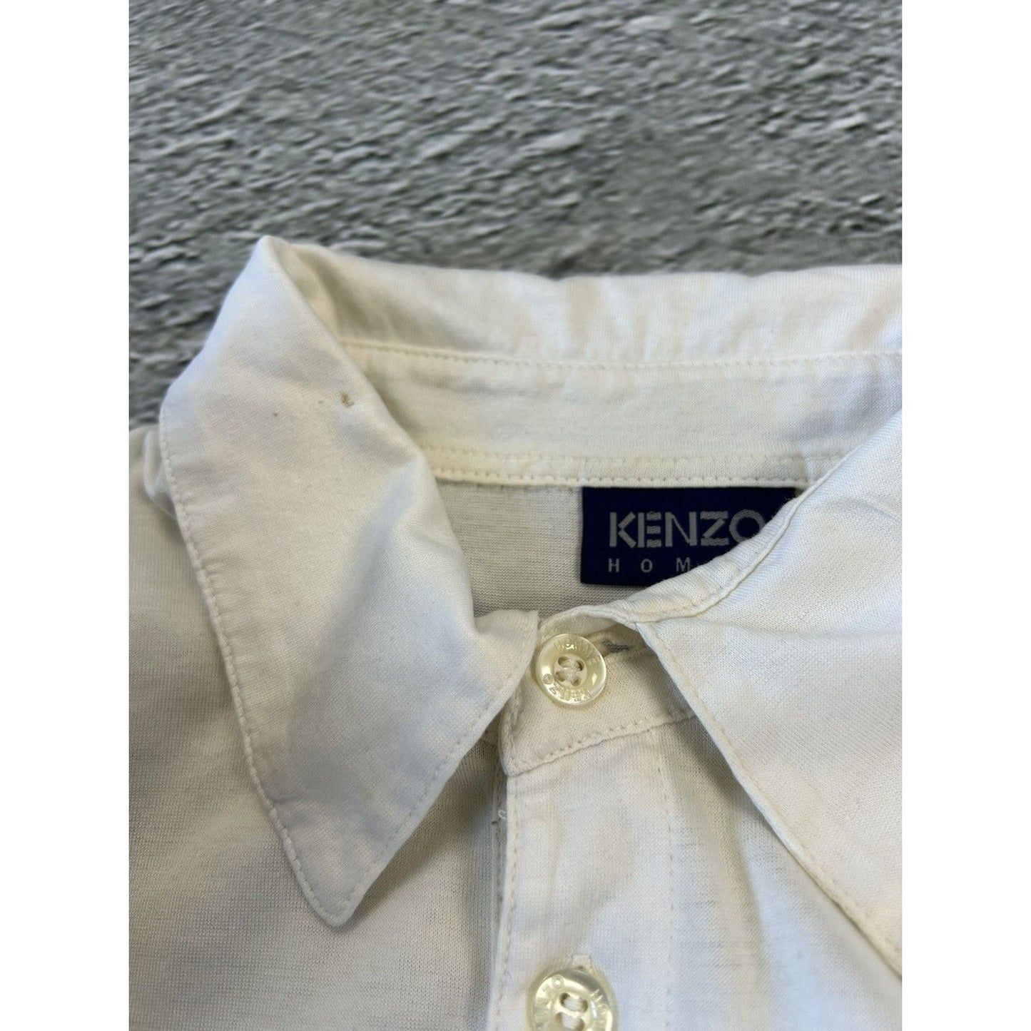 Kenzo Long Sleeve T-Shirt Polo top white Homme