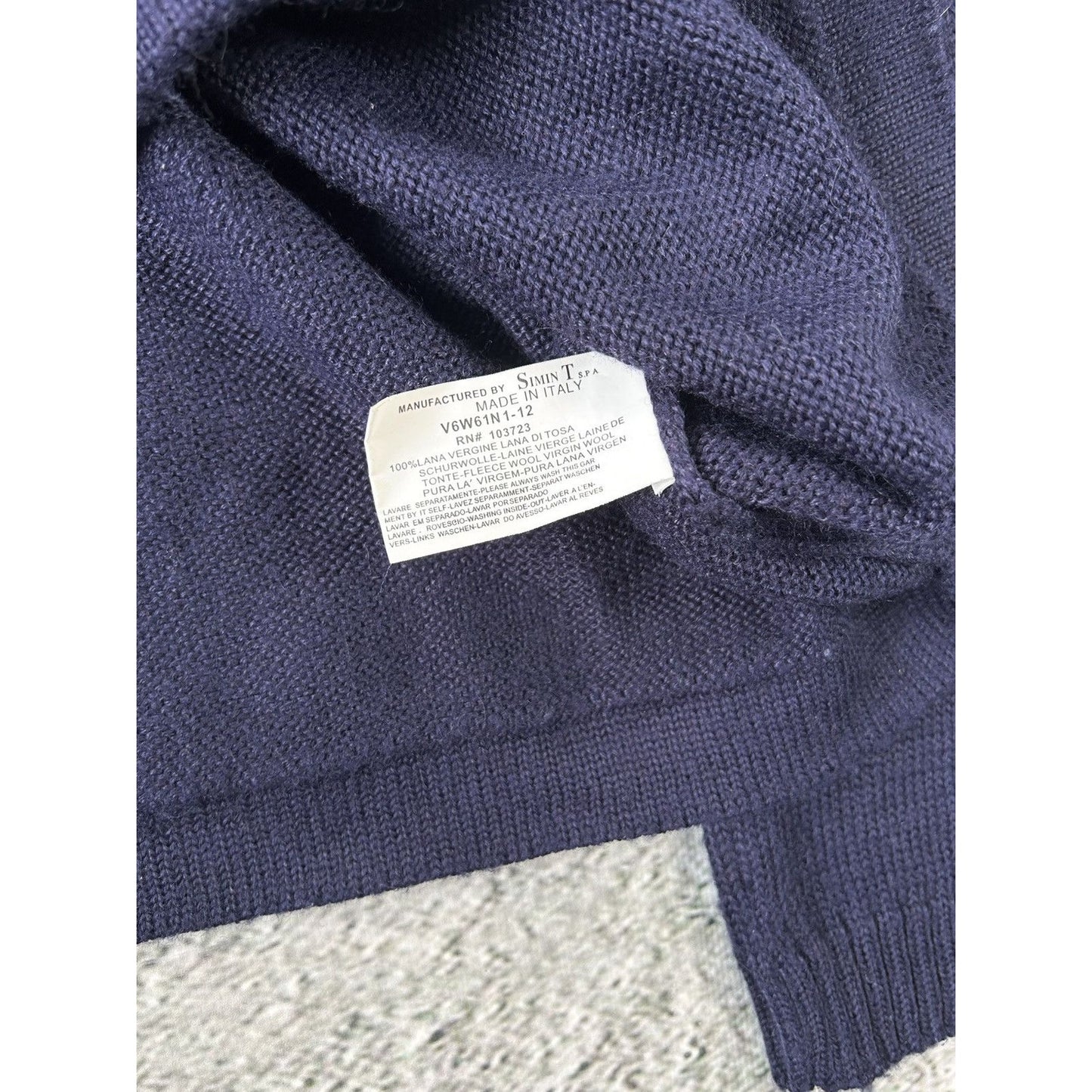 Armani Jeans sweater Vintage Lana Wool Navy blue
