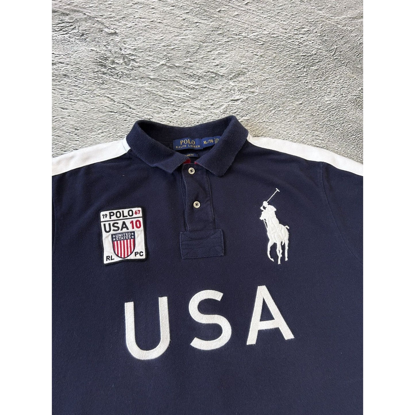 Chief Keef Polo Ralph Lauren USA vintage shirt navy blue