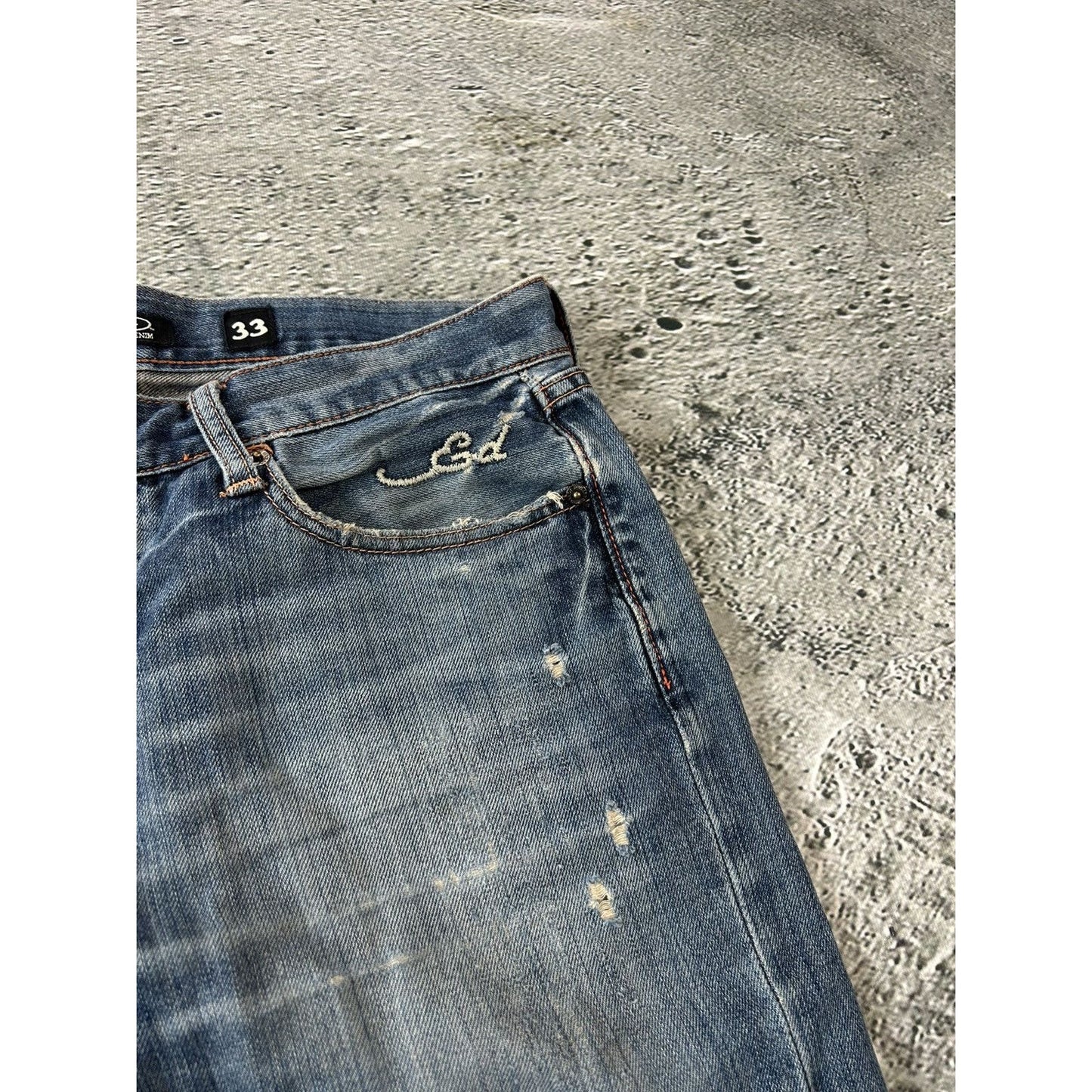 Ed Hardy Christian Audigier vintage jeans big logo pants