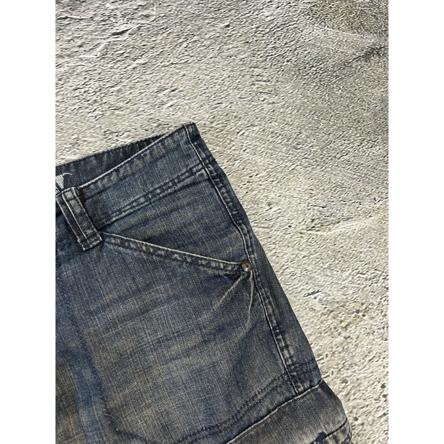 vintage jorts baggy cargo denim shorts EDC by Espirit