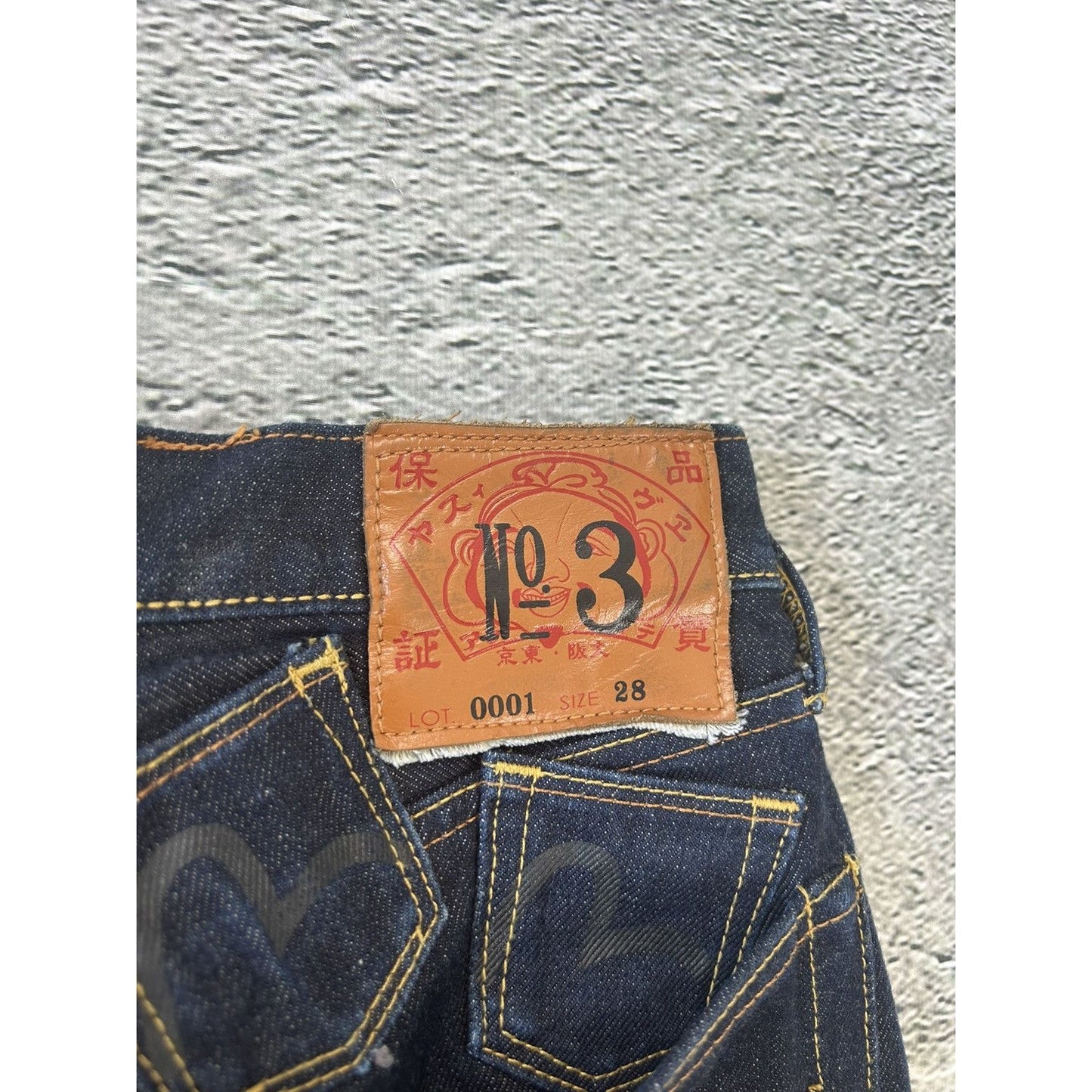 Evisu multipocket jeans front logo rare sample black