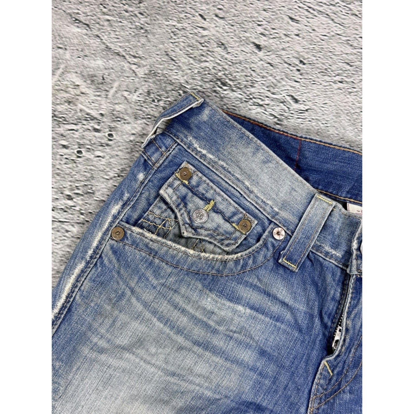 True Religion jeans vintage Ricky denim pants baby blue