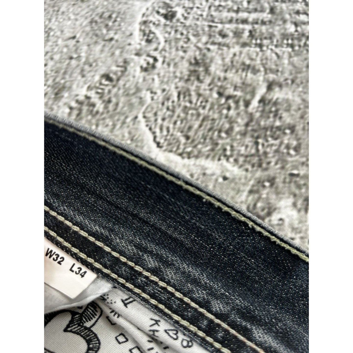 Evisu x Puma vintage grey jeans mint seagulls Y2K