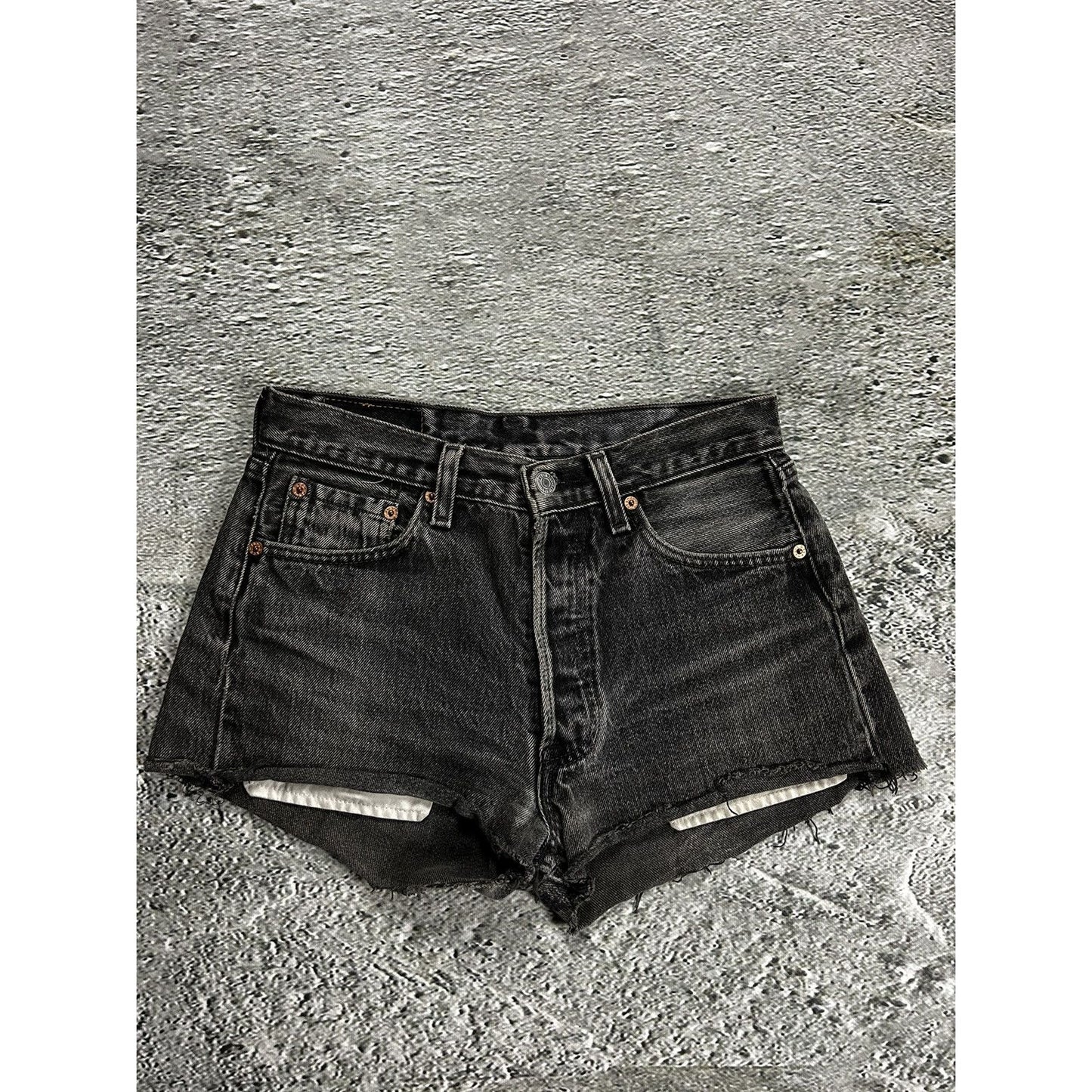 Levi’s vintage denim shorts black made in USA 90s
