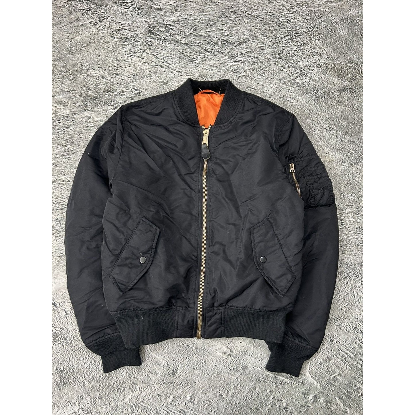 Alpha Industries vintage black bomber jacket