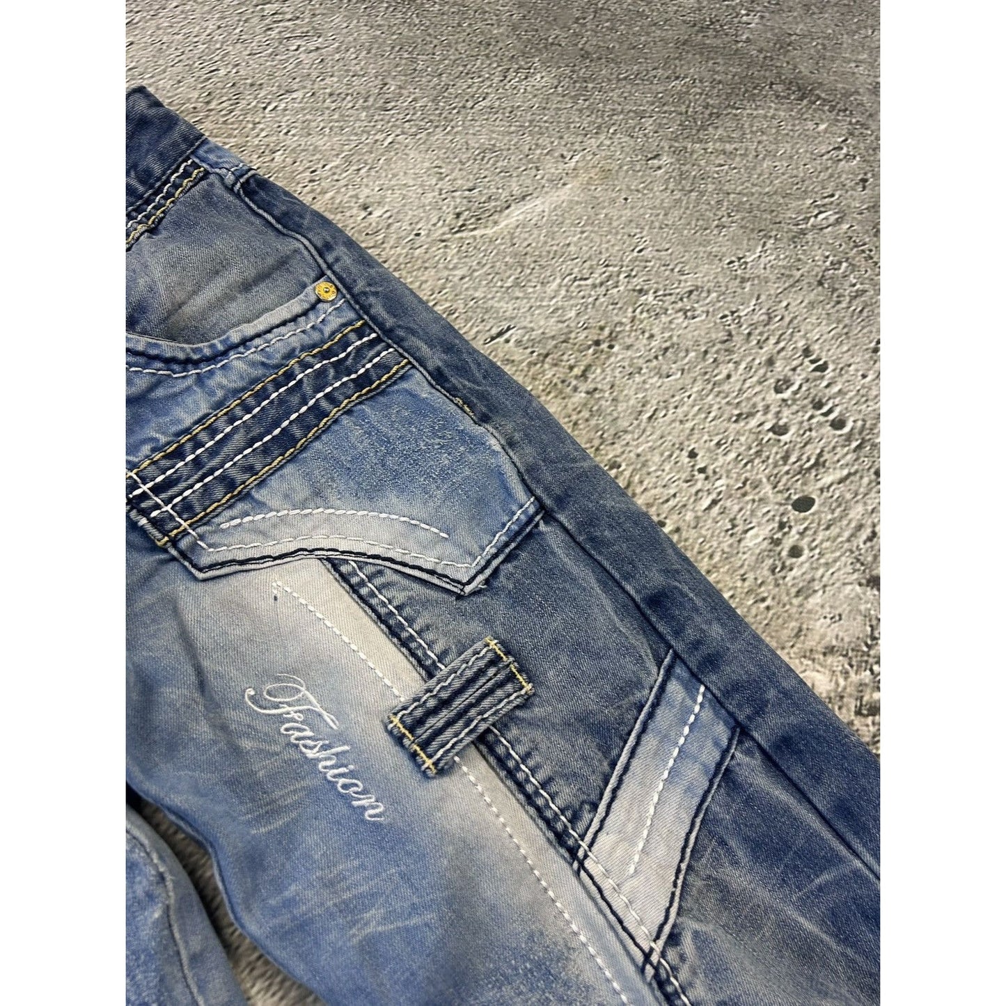 Japanese Brand Kosmo Lupo jeans big logo Vintage Swag Y2K