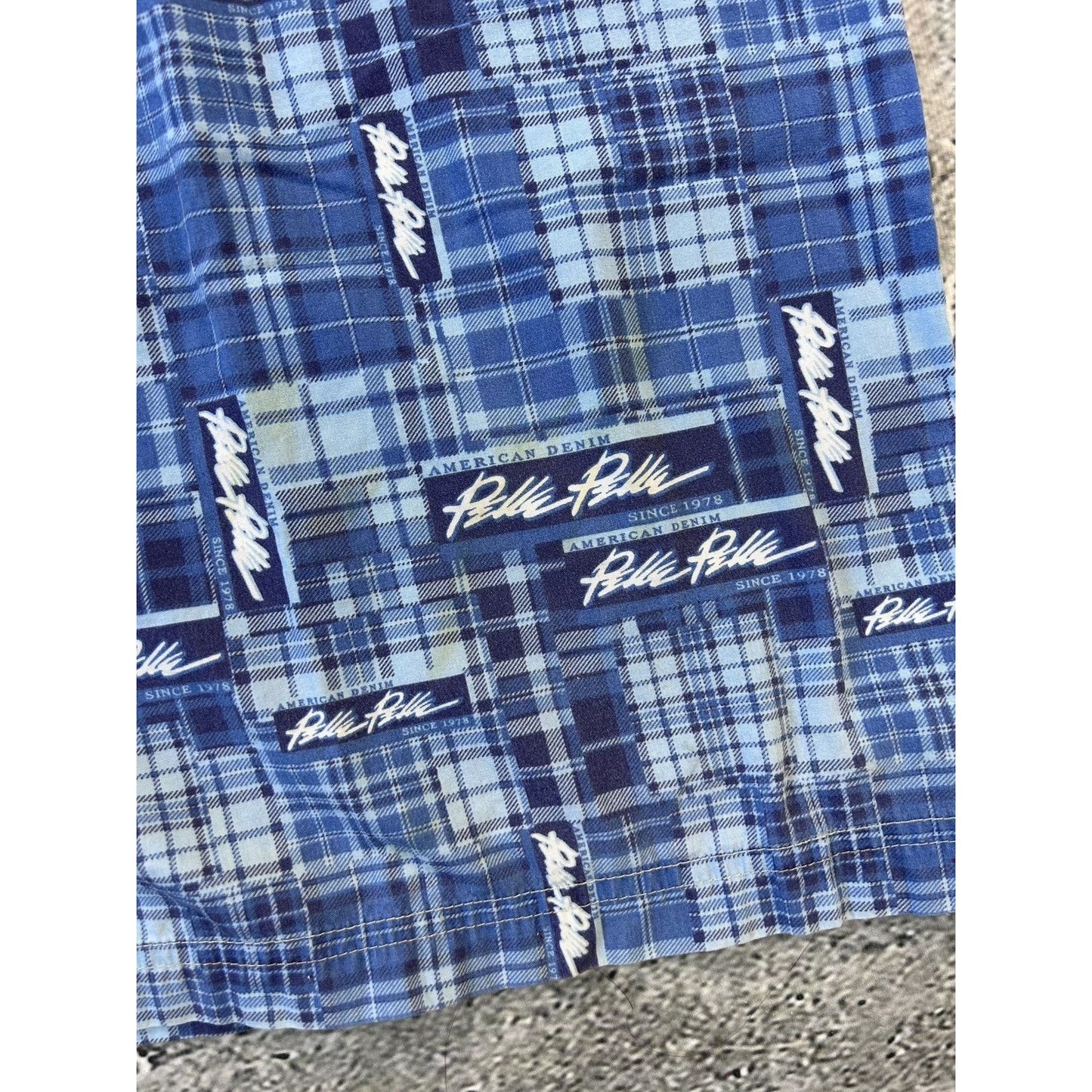 Pelle Pelle shirt vintagr full print button up blue