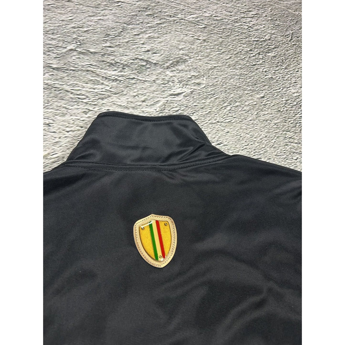 Italia zip sweatshirt vintage Y2K big logo black gold Italy