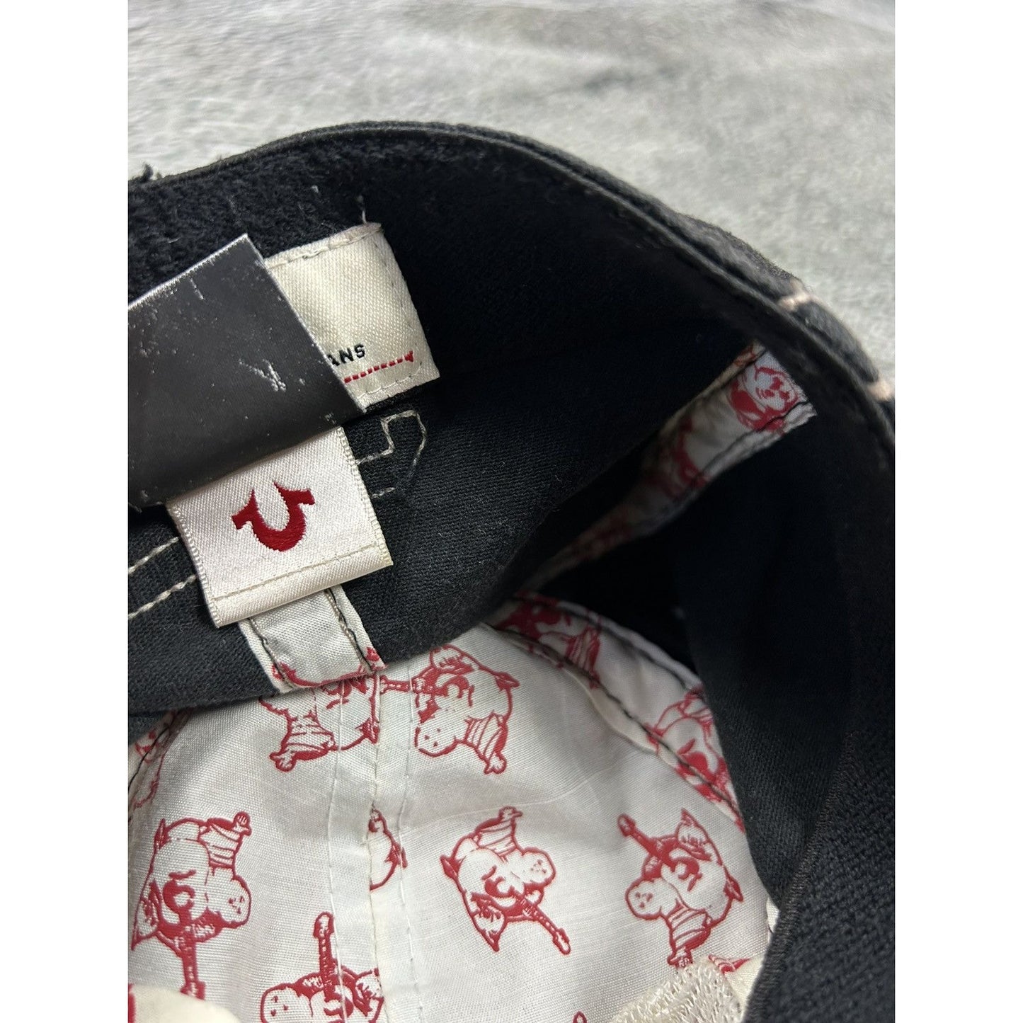 True Religion cap vintage hat Y2K big logo brown black