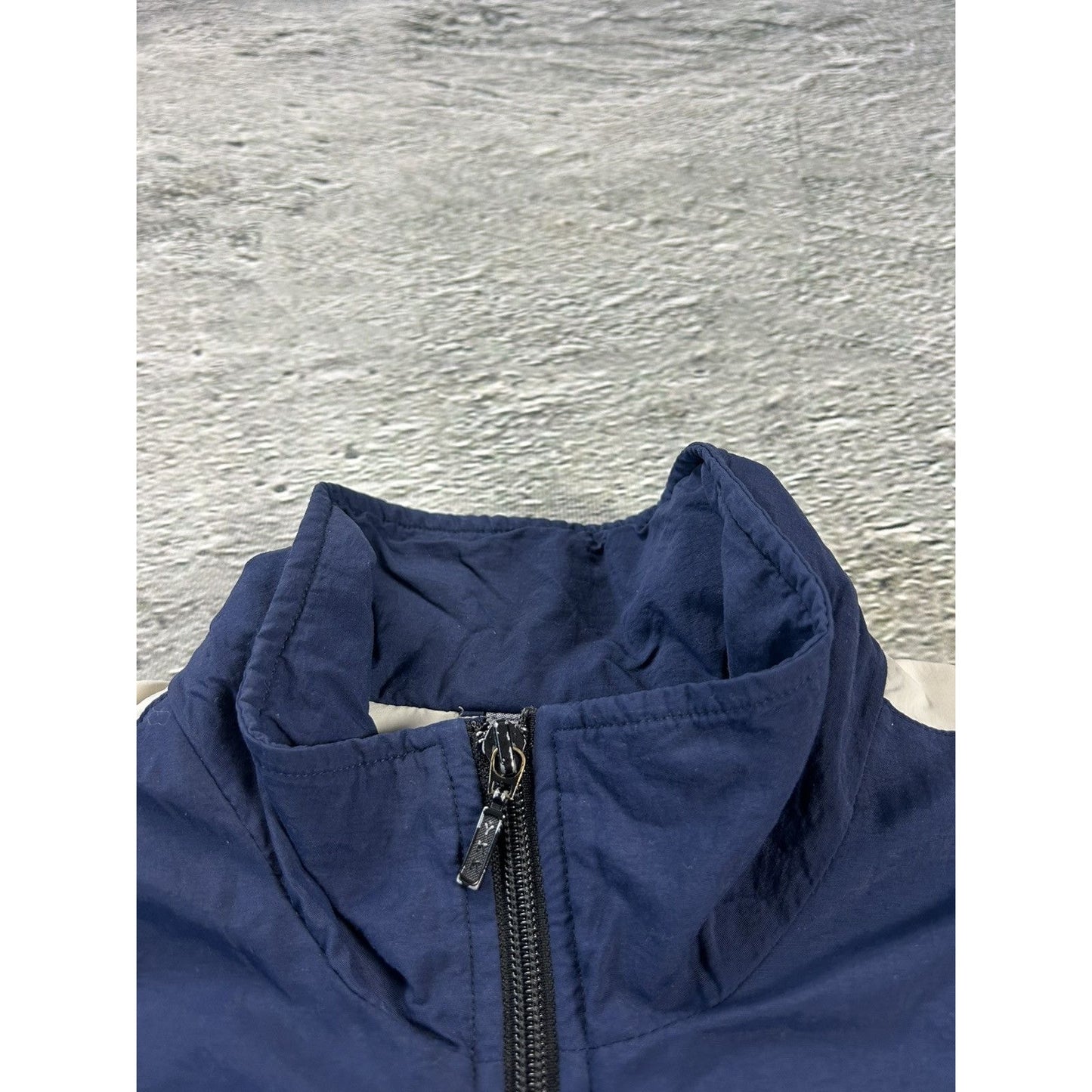 Nike track jacket vintage navy blue nylon Y2K