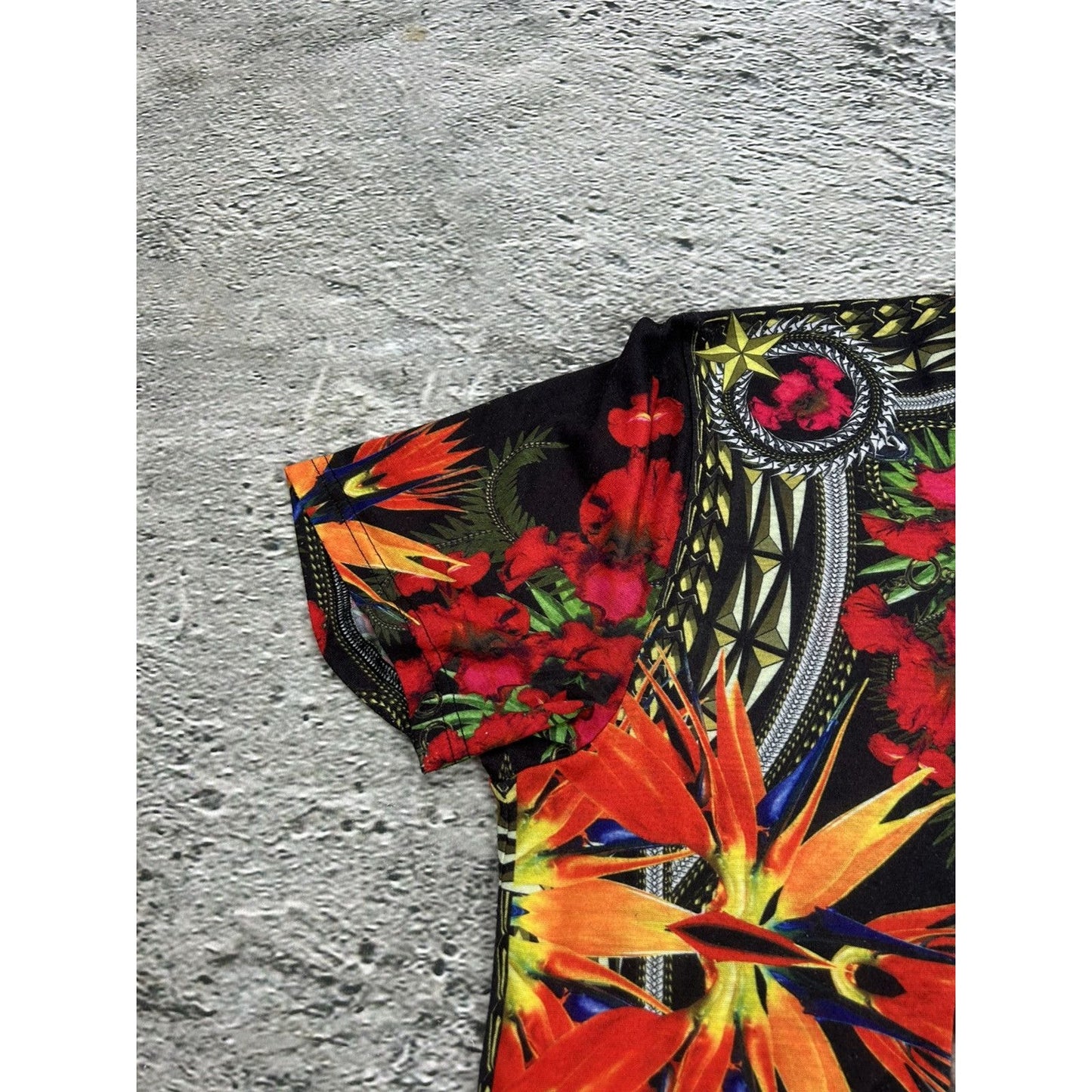 Givenchy Madonna and Iris SS13 t-shirt black tee fullprint