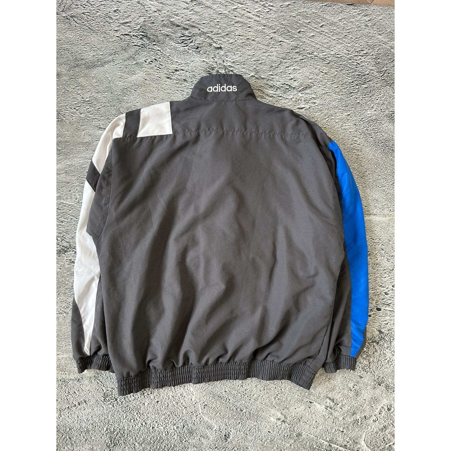 Adidas track suit vintage grey nylon track pants drill