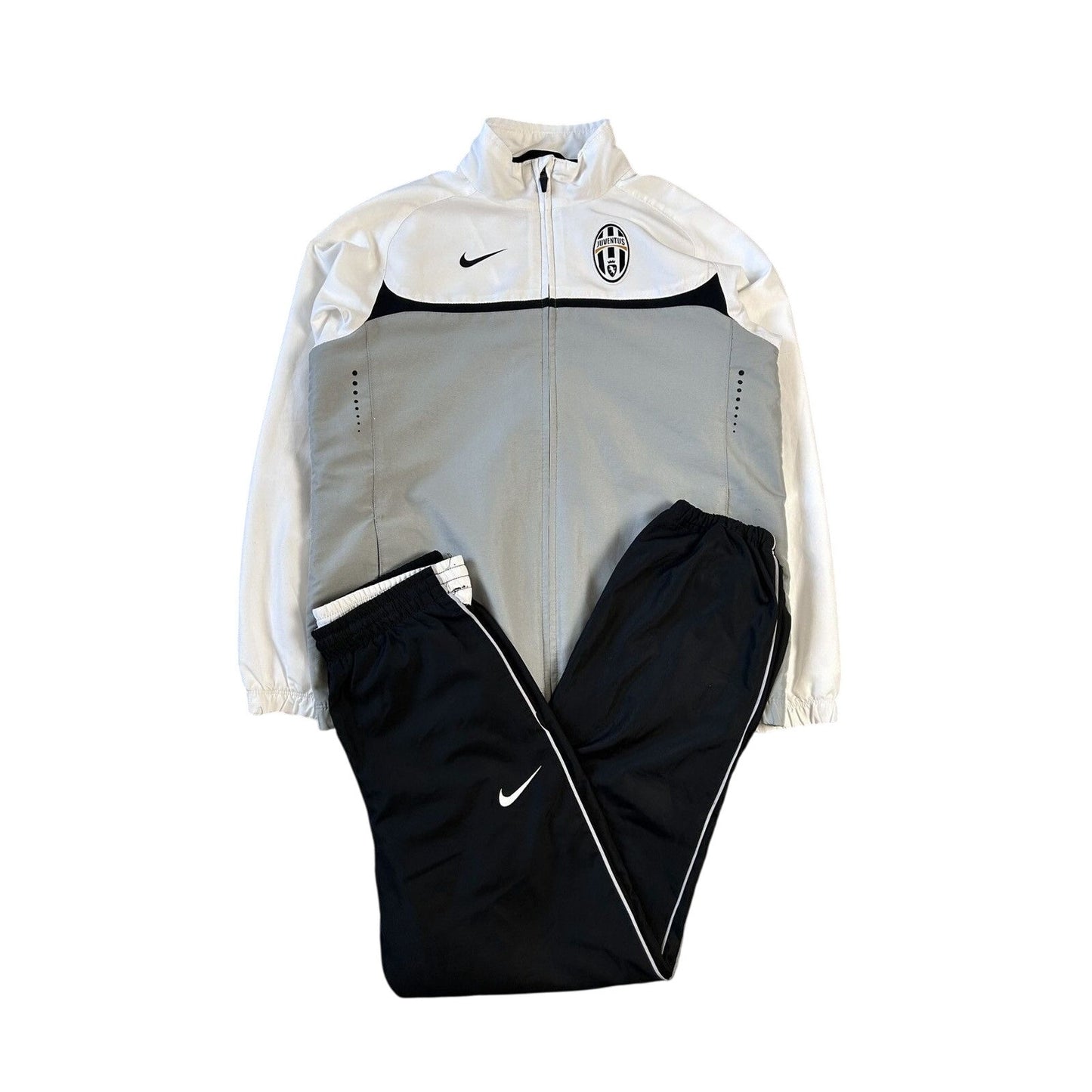 Juventus Nike track suit vintage white black drill Y2K