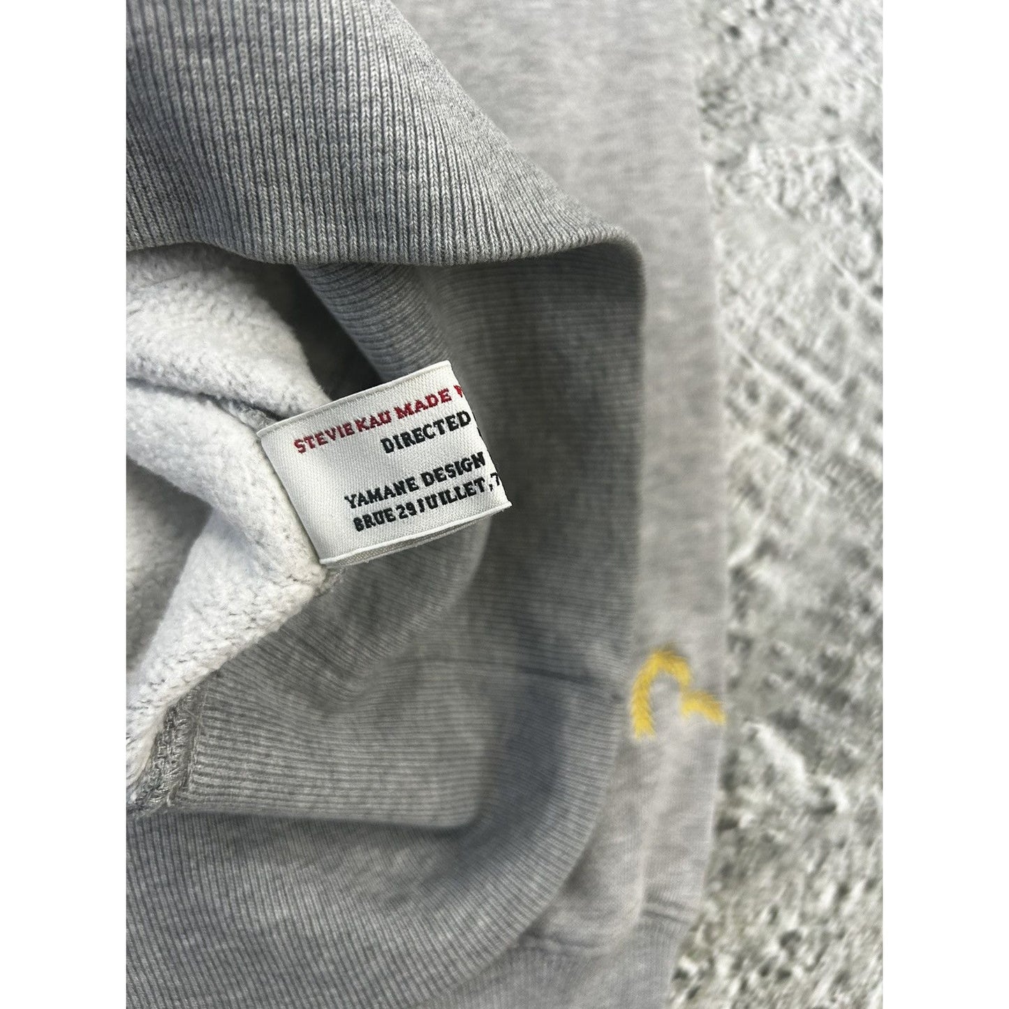 Evisu big logo hoodie seagull grey white Y2K Yamane